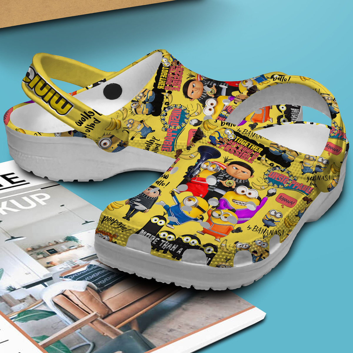 Merchidea Minions Cartoon Crocs Crocband Clogs Shoes Comfortable For Men Women and Kids
