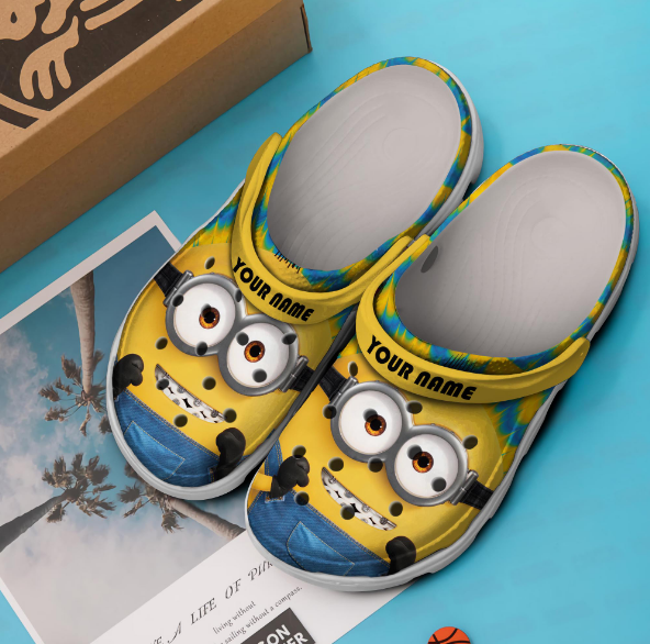 Merchidea Minions Cartoon Crocs Crocband Clogs Shoes Comfortable For Men Women and Kids
