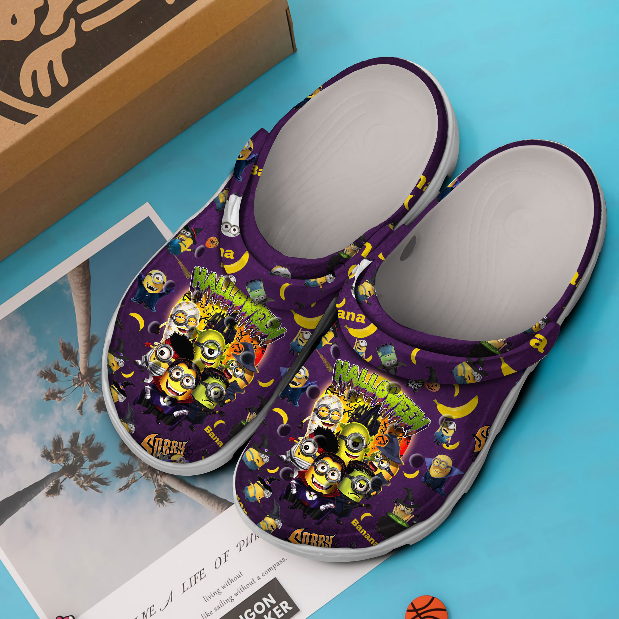 Merchidea Minions Cartoon Crocs Crocband Clogs Shoes Comfortable For Men Women and Kids
