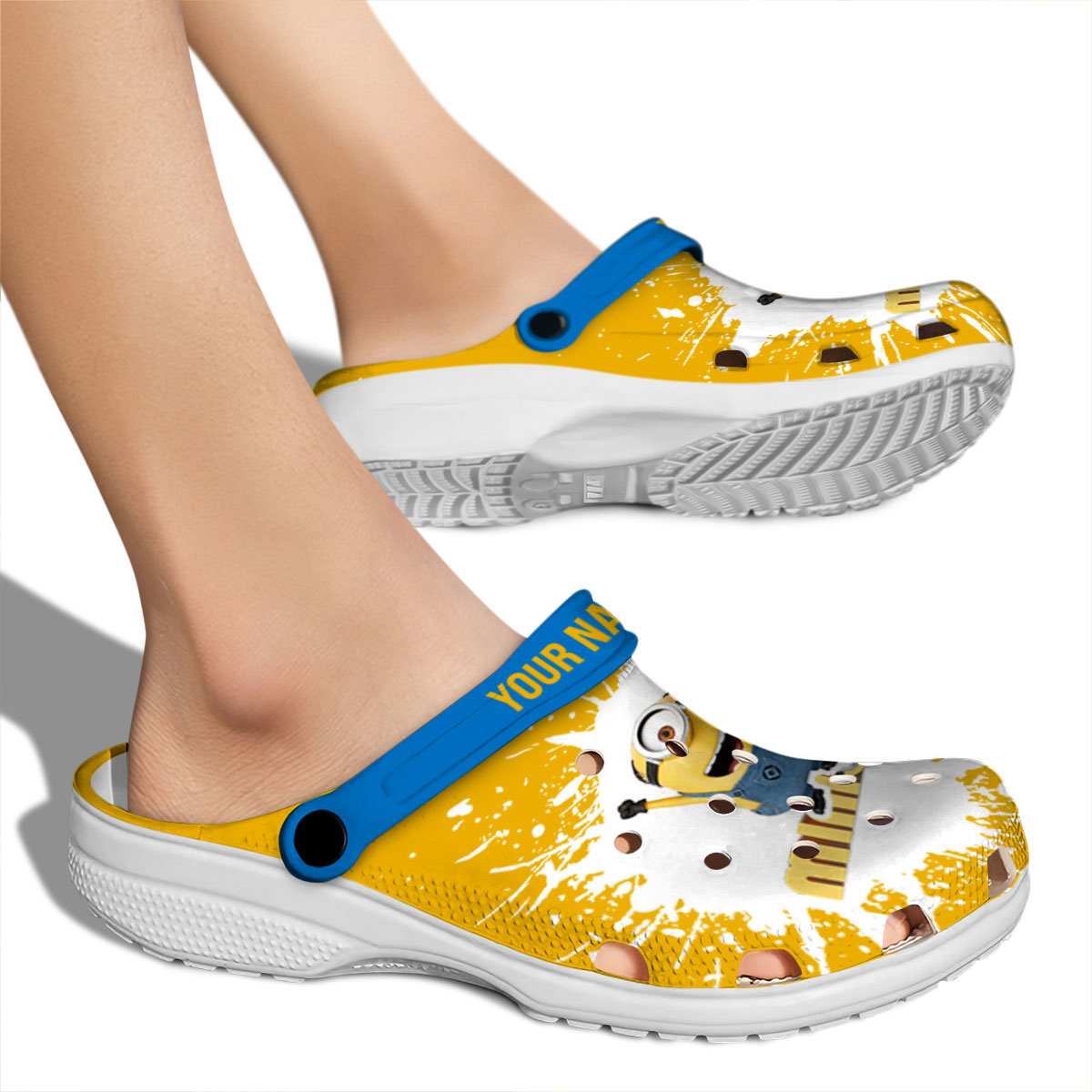 Merchidea Minions Cartoon Crocs Crocband Clogs Shoes Comfortable For Men Women and Kids
