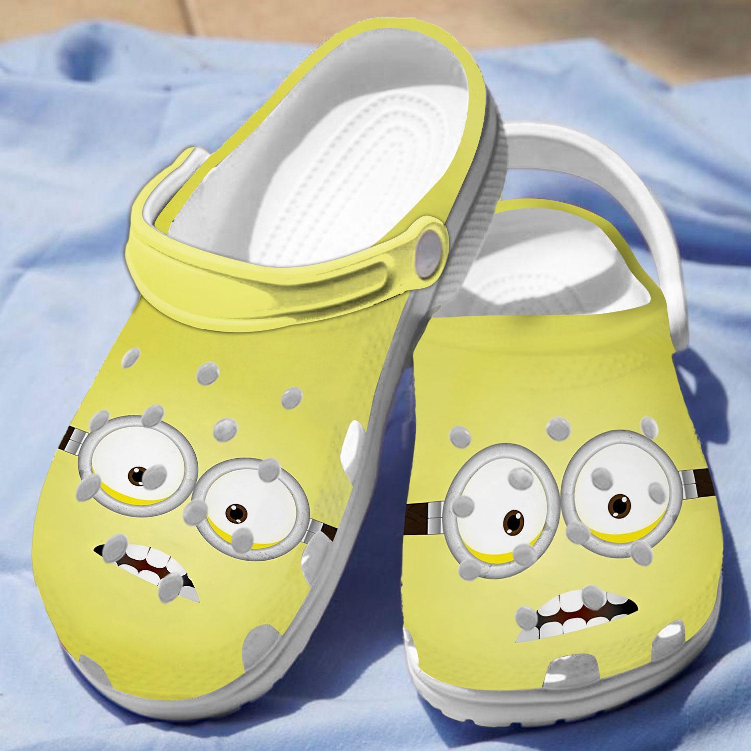 Merchidea Minions Cartoon Crocs Crocband Clogs Shoes Comfortable For Men Women and Kids