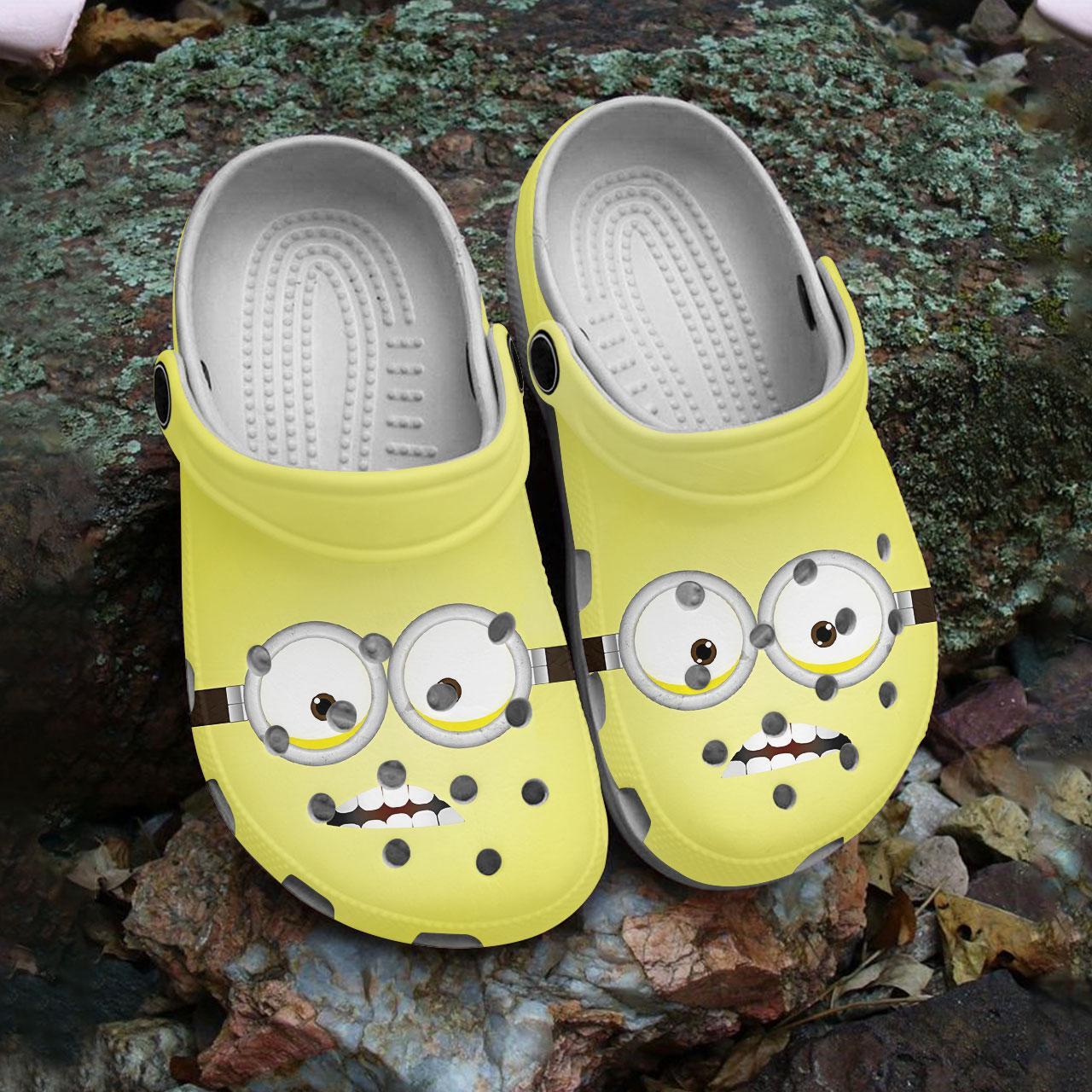 Merchidea Minions Cartoon Crocs Crocband Clogs Shoes Comfortable For Men Women and Kids