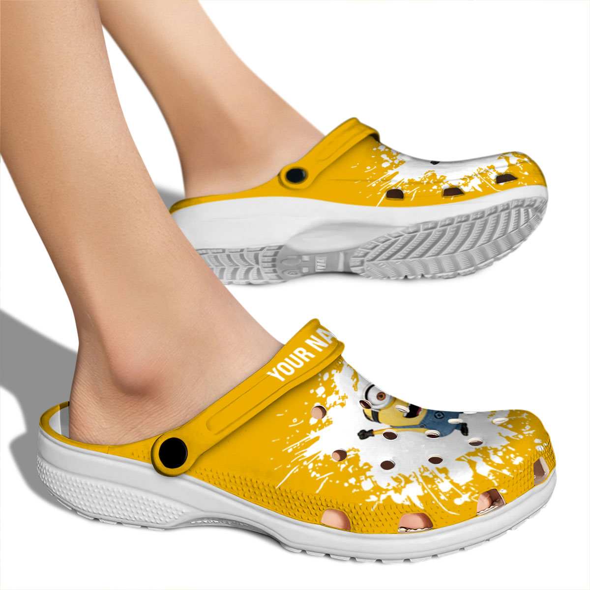 Merchidea Minions Cartoon Crocs Crocband Clogs Shoes Comfortable For Men Women and Kids