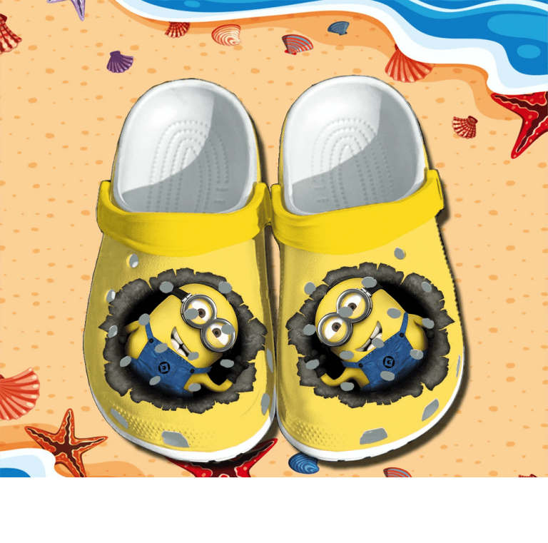Merchidea Minions Cartoon Crocs Crocband Clogs Shoes Comfortable For Men Women and Kids