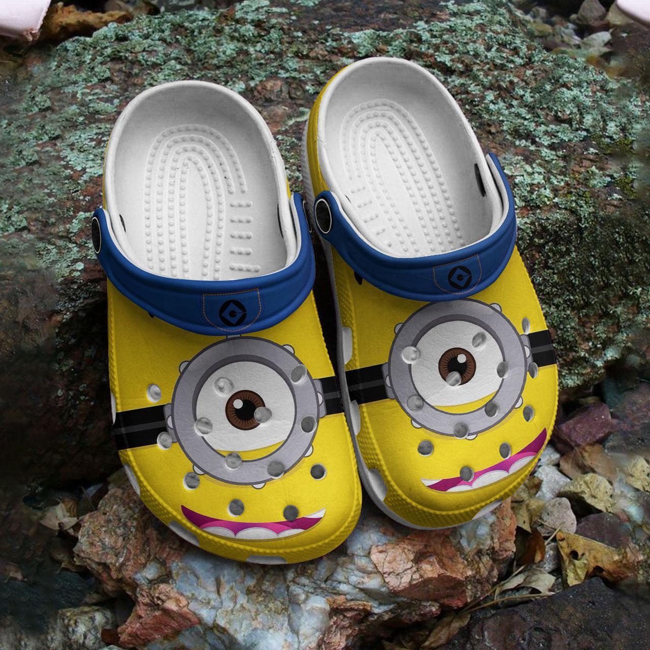 Merchidea Minions Cartoon Crocs Crocband Clogs Shoes Comfortable For Men Women and Kids