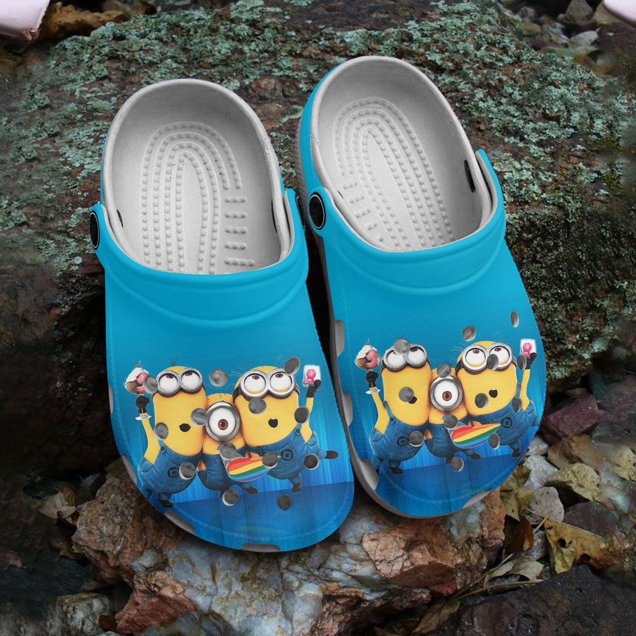 Merchidea Minions Cartoon Crocs Crocband Clogs Shoes Comfortable For Men Women and Kids