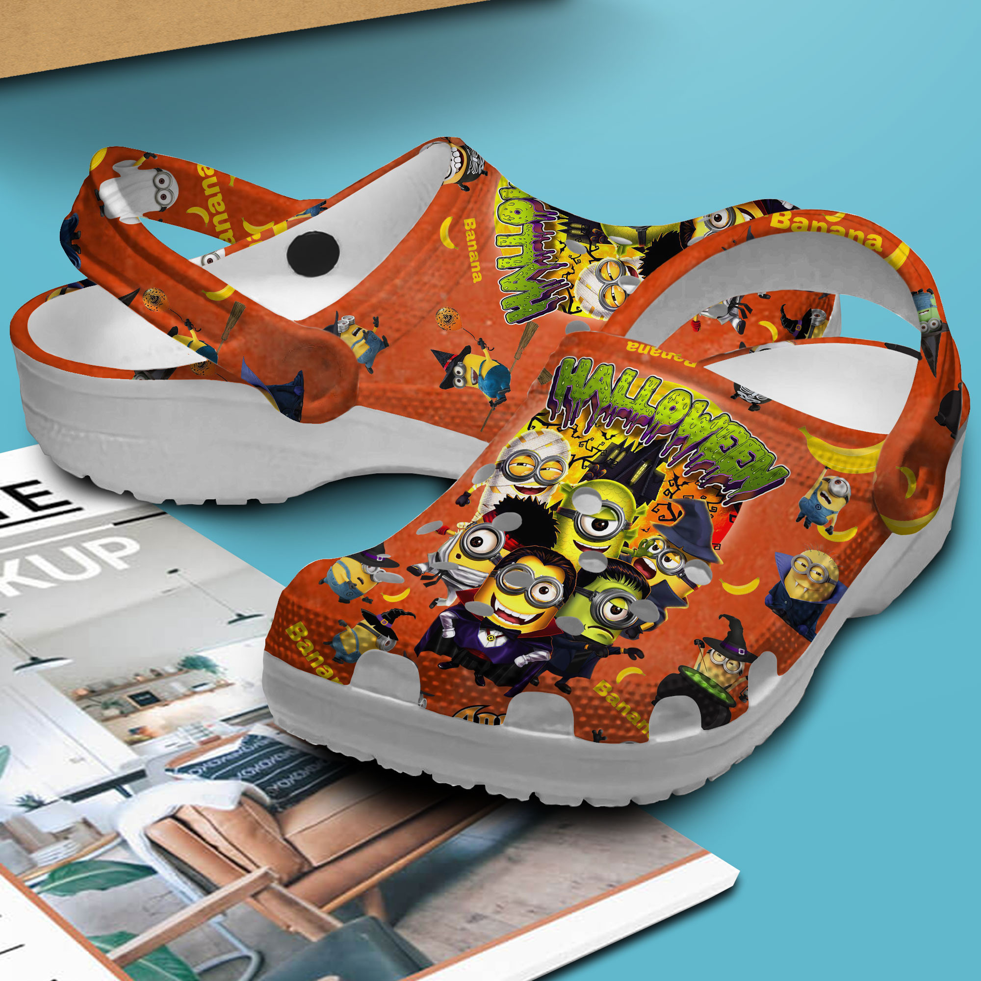 Merchidea Minions Cartoon Crocs Crocband Clogs Shoes Comfortable For Men Women and Kids