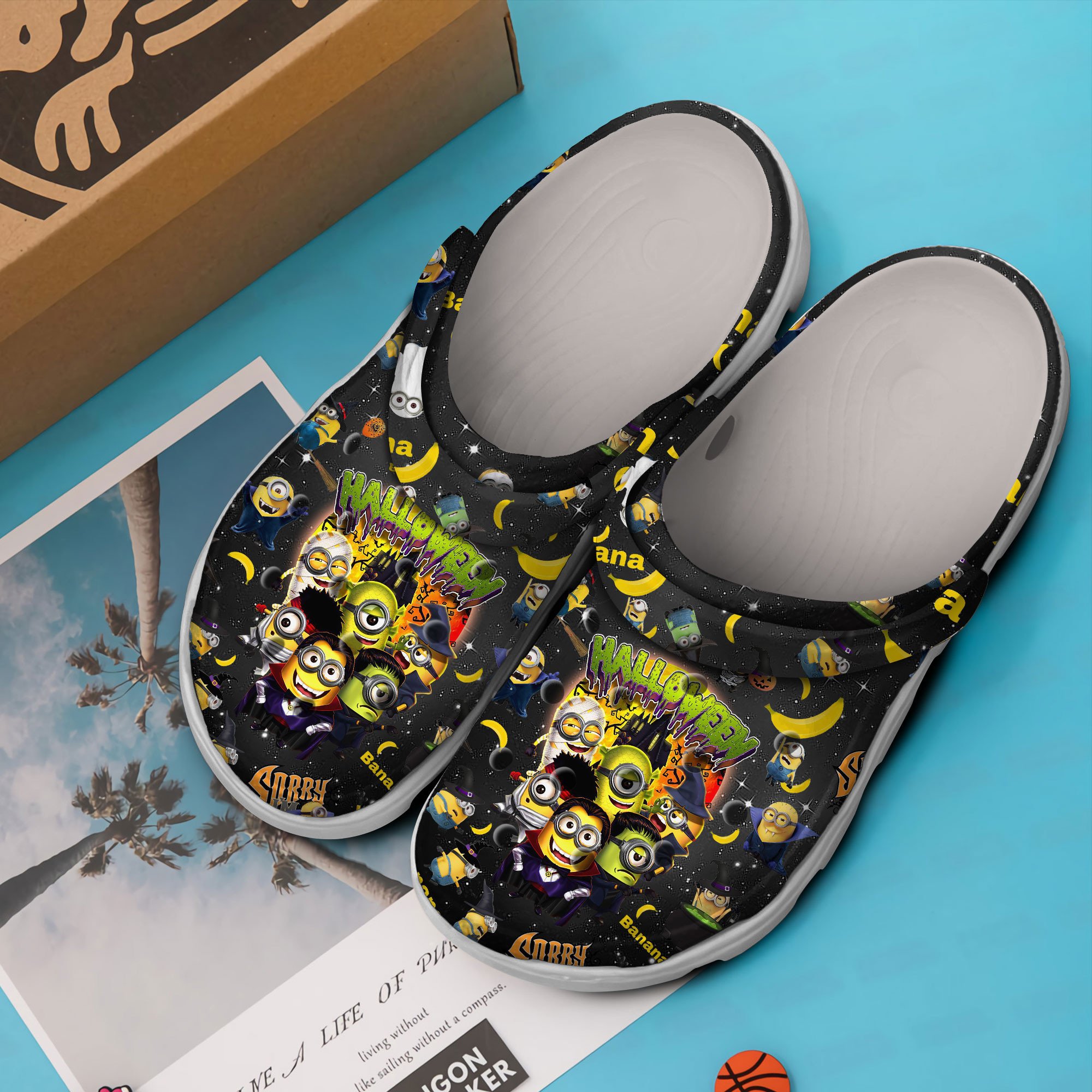 Merchidea Minions Cartoon Crocs Crocband Clogs Shoes Comfortable For Men Women and Kids