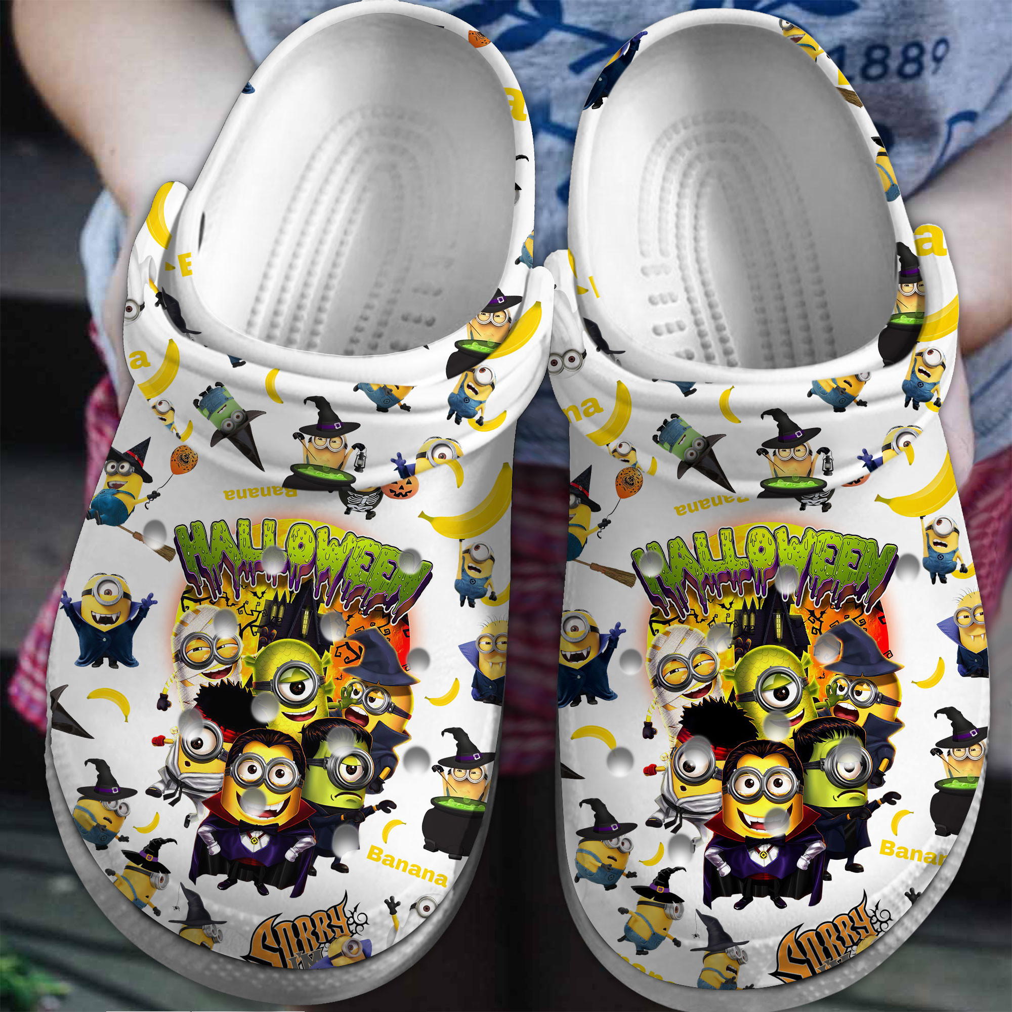 Merchidea Minions Cartoon Crocs Crocband Clogs Shoes Comfortable For Men Women and Kids