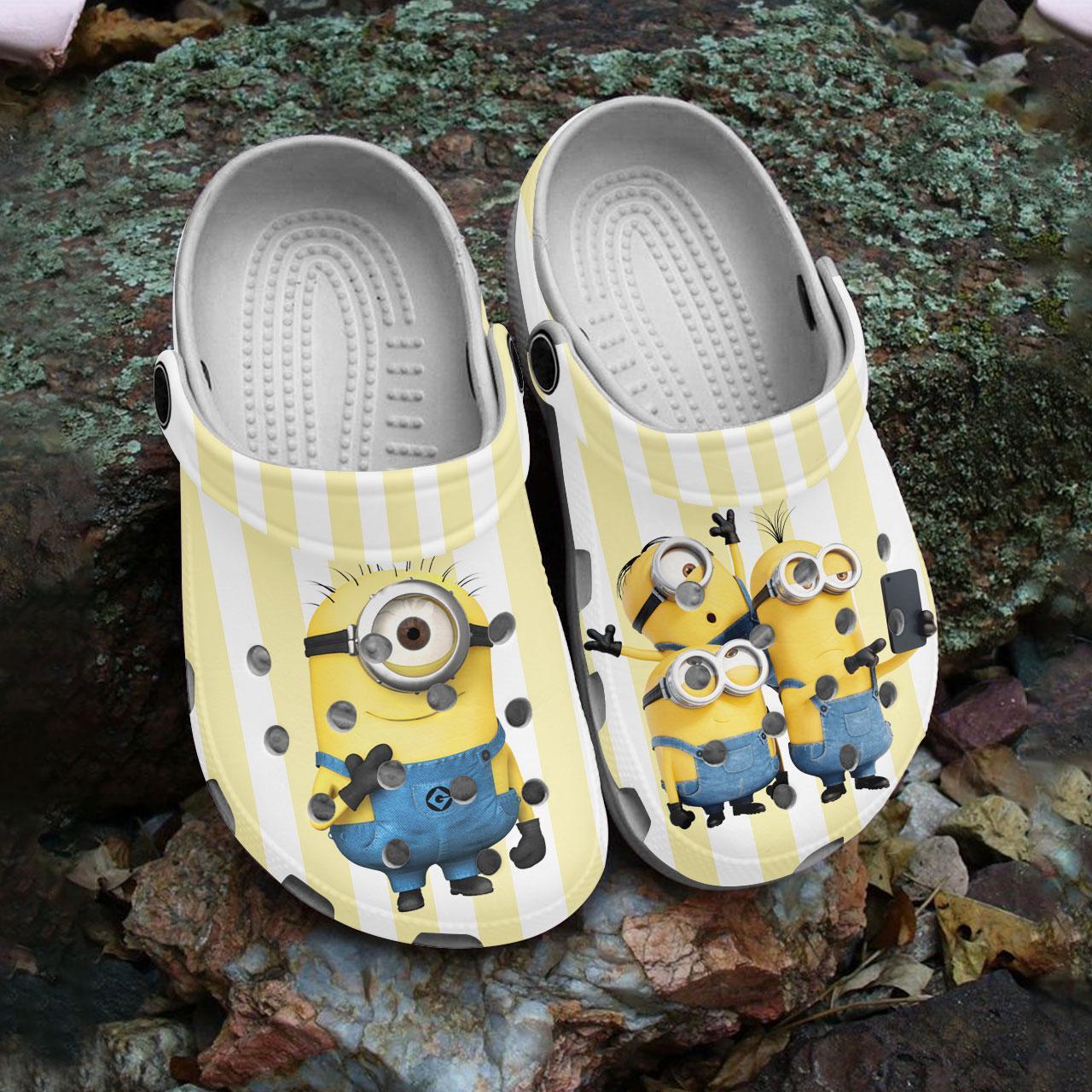 Merchidea Minions Cartoon Crocs Crocband Clogs Shoes Comfortable For Men Women and Kids