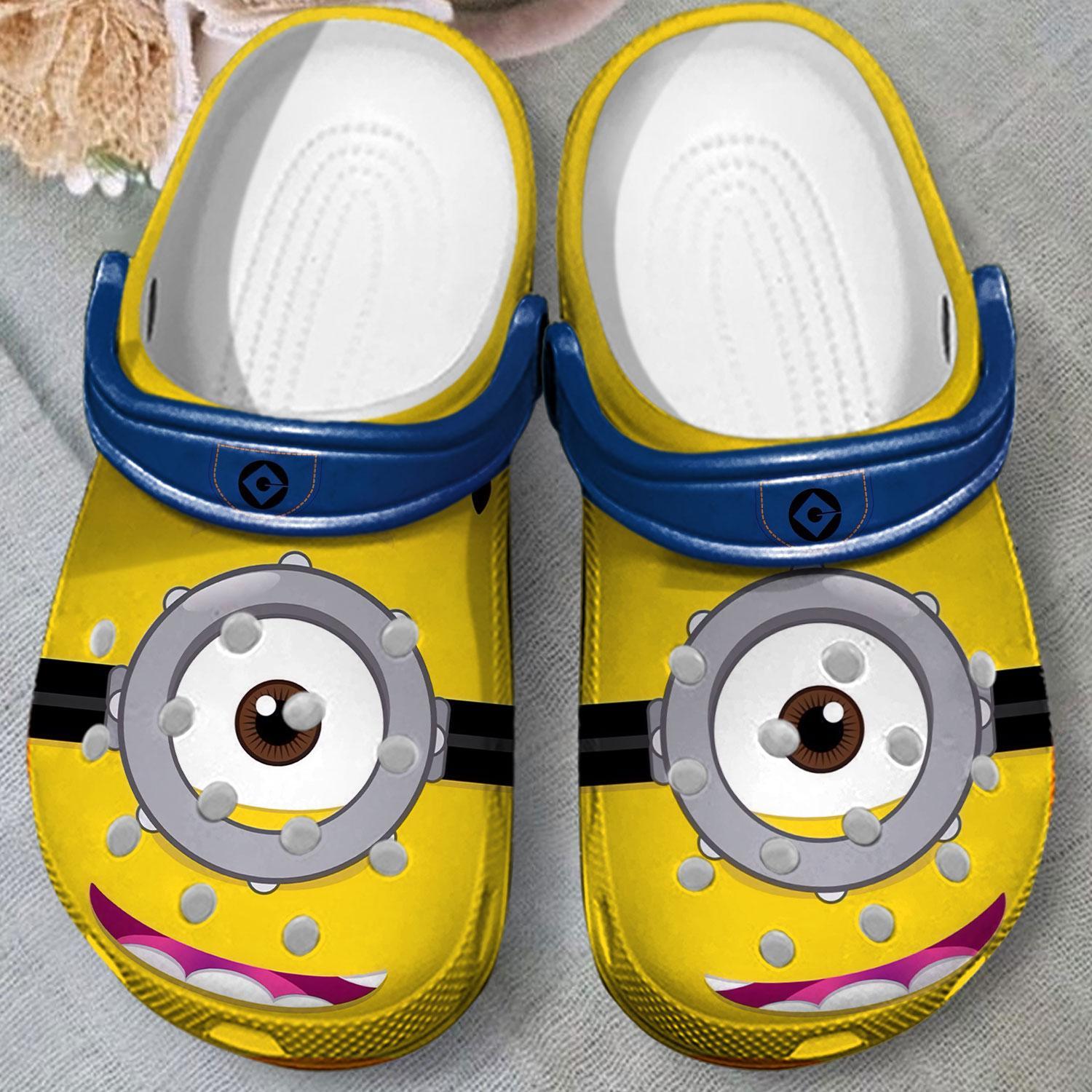 Merchidea Minions Cartoon Crocs Crocband Clogs Shoes Comfortable For Men Women and Kids