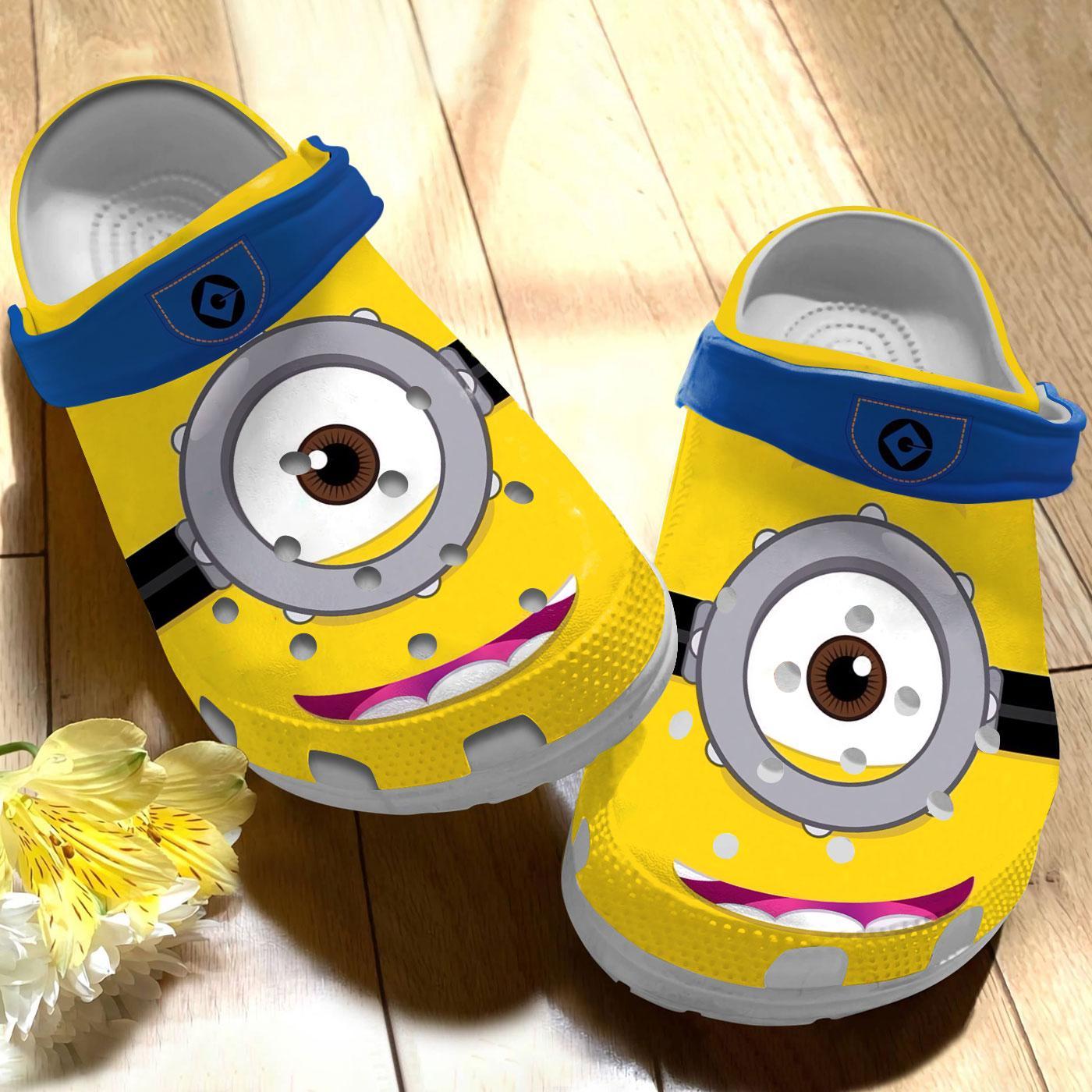 Merchidea Minions Cartoon Crocs Crocband Clogs Shoes Comfortable For Men Women and Kids