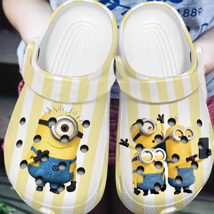 Merchidea Minions Cartoon Crocs Crocband Clogs Shoes Comfortable For Men Women and Kids