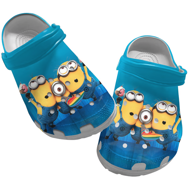 Merchidea Minions Cartoon Crocs Crocband Clogs Shoes Comfortable For Men Women and Kids
