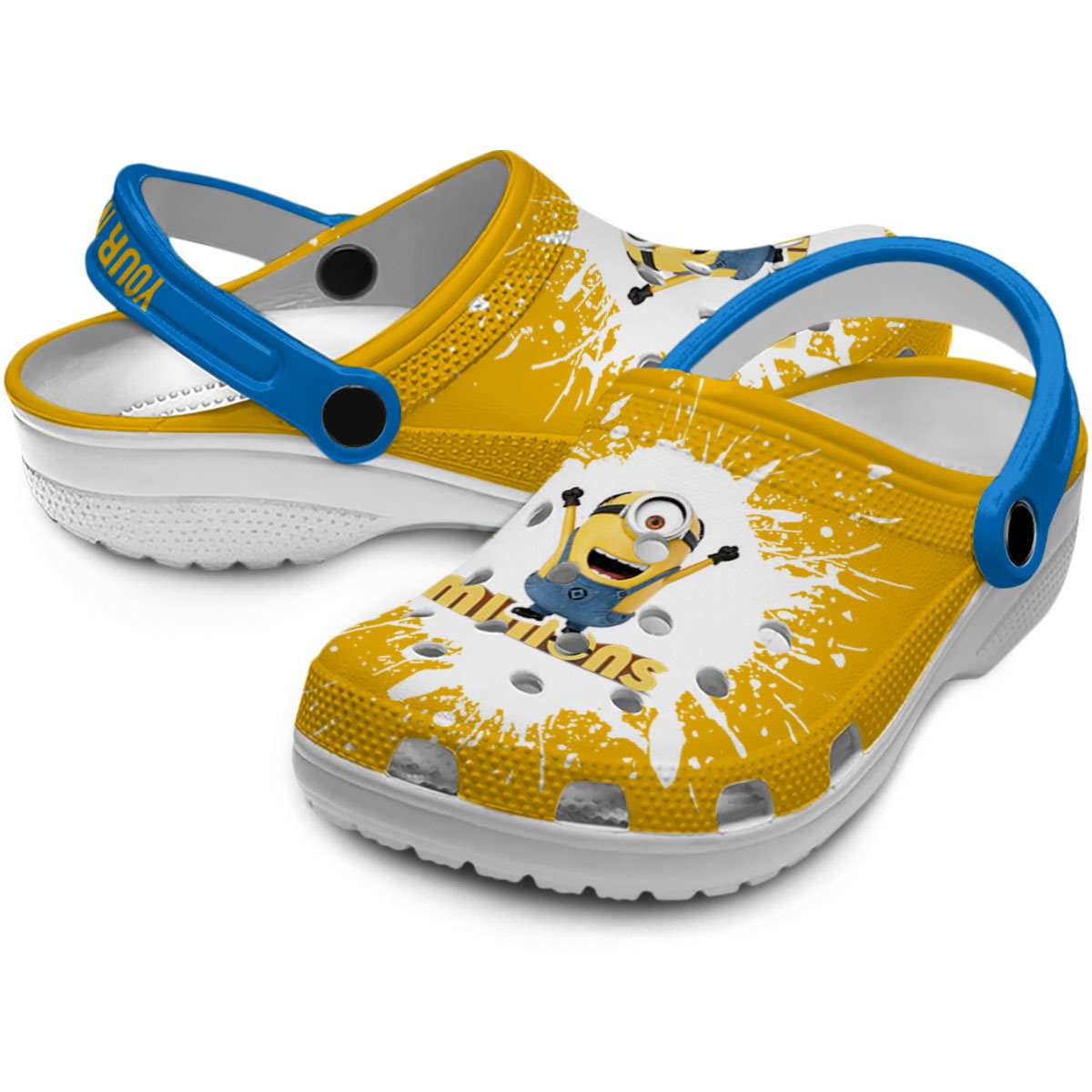 Merchidea Minions Cartoon Crocs Crocband Clogs Shoes Comfortable For Men Women and Kids