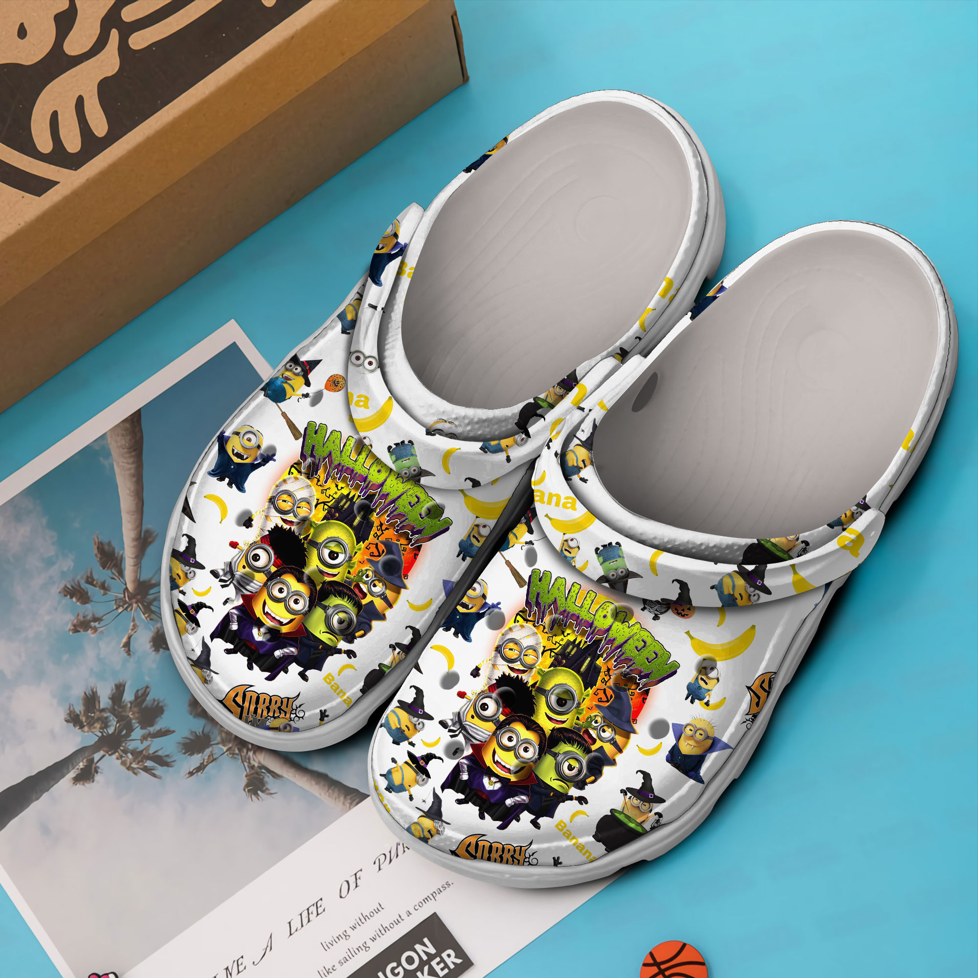 Merchidea Minions Cartoon Crocs Crocband Clogs Shoes Comfortable For Men Women and Kids