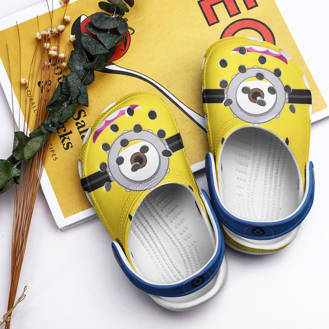 Merchidea Minions Cartoon Crocs Crocband Clogs Shoes Comfortable For Men Women and Kids