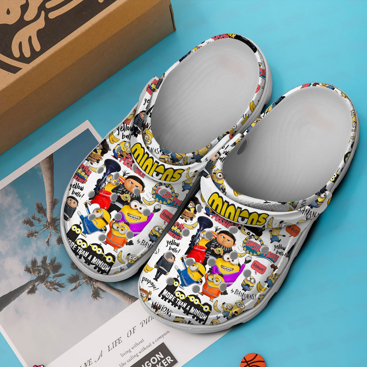 Merchidea Minions Cartoon Crocs Crocband Clogs Shoes Comfortable For Men Women and Kids