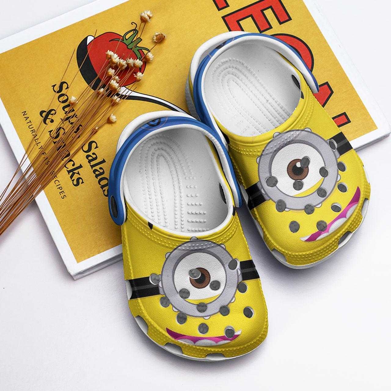 Merchidea Minions Cartoon Crocs Crocband Clogs Shoes Comfortable For Men Women and Kids