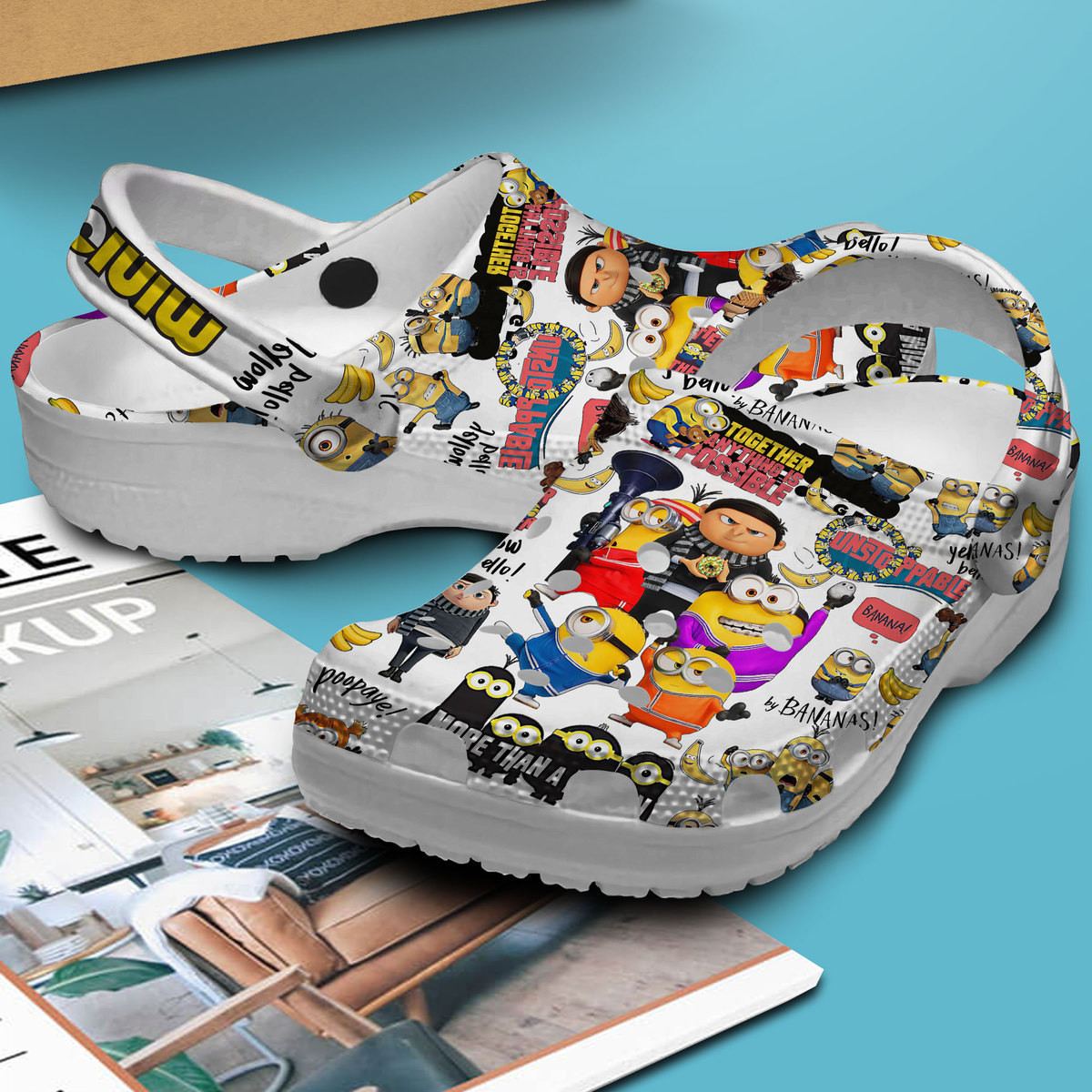 Merchidea Minions Cartoon Crocs Crocband Clogs Shoes Comfortable For Men Women and Kids