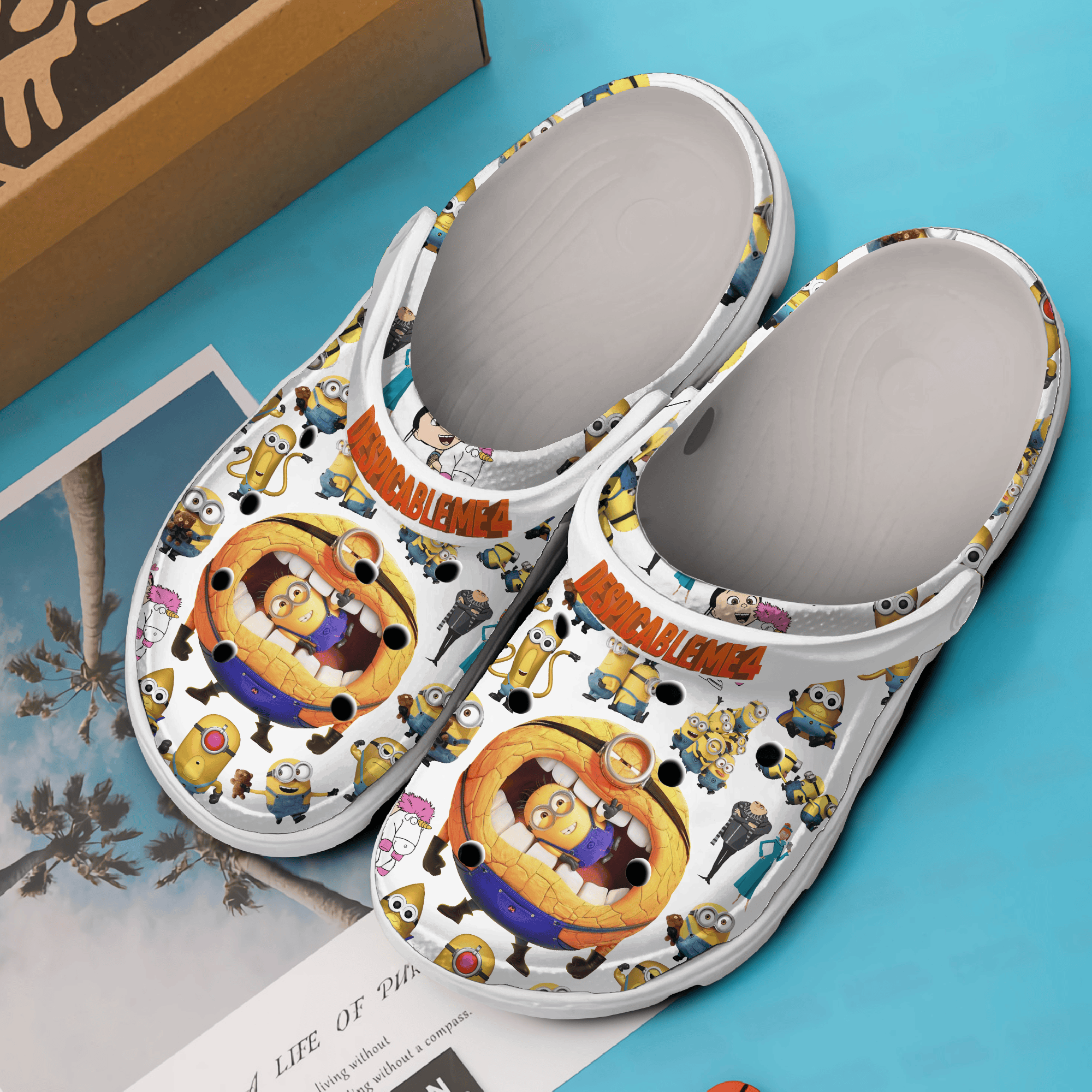 Merchidea Minions Despicable Me Movie Crocs Crocband Clogs Shoes Comfortable For Men Women and Kids