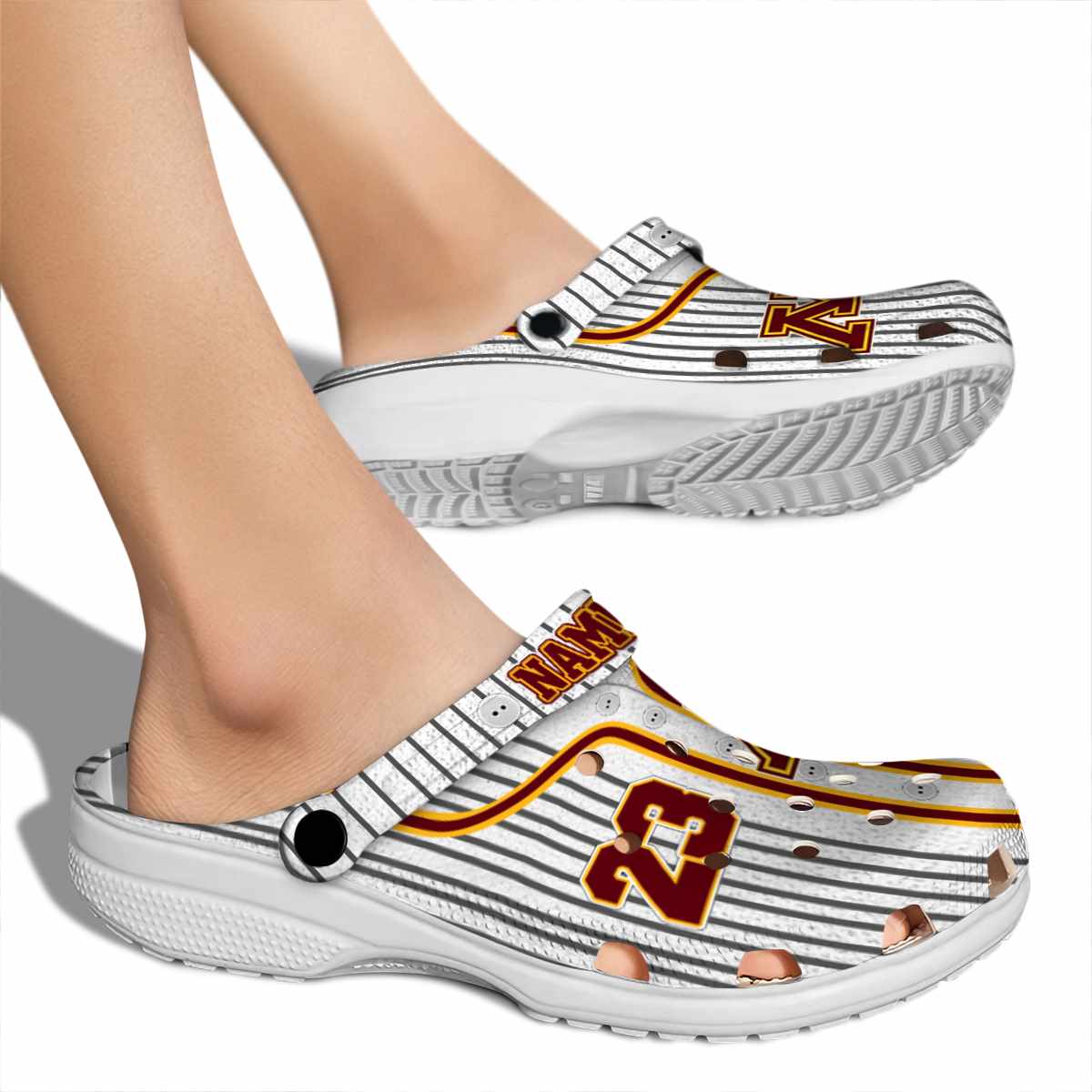 Merchidea Minnesota Golden Gophers NCAA Sport Crocs Crocband Clogs Shoes Comfortable For Men Women and Kids