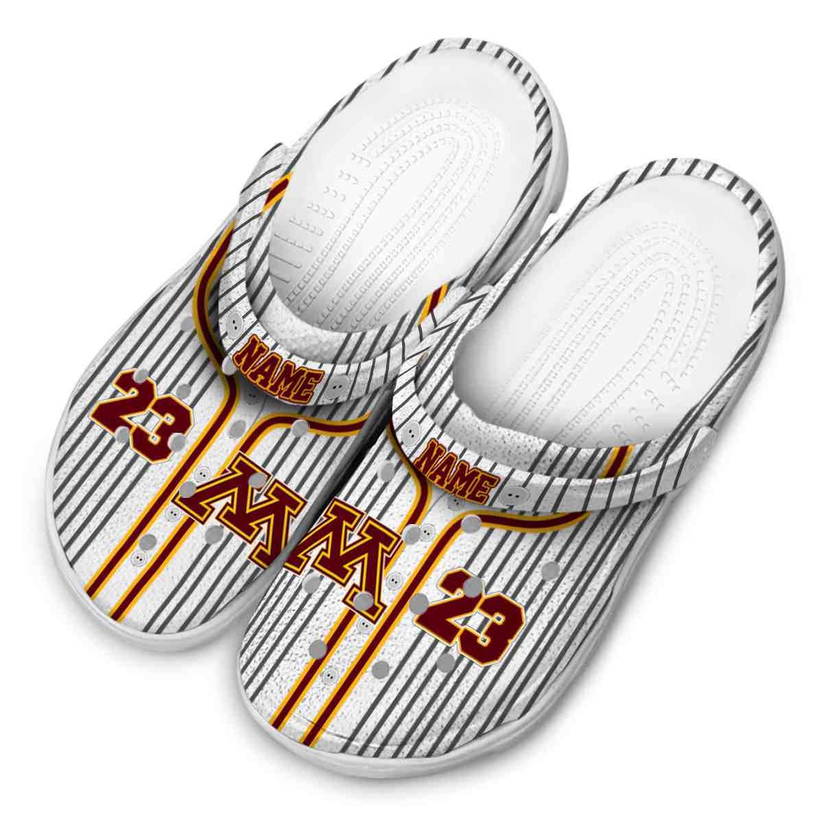 Merchidea Minnesota Golden Gophers NCAA Sport Crocs Crocband Clogs Shoes Comfortable For Men Women and Kids