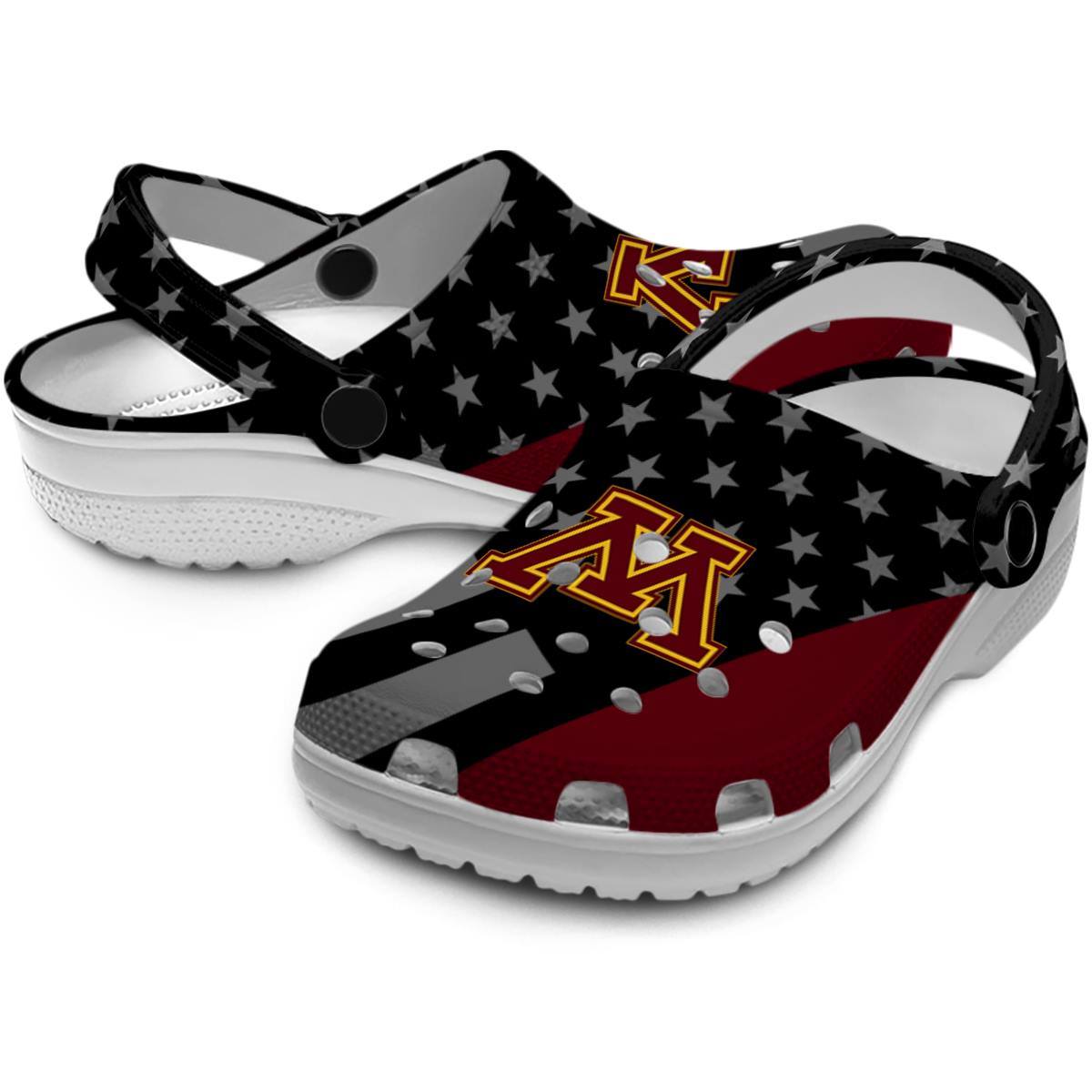 Merchidea Minnesota Golden Gophers NCAA Sport Crocs Crocband Clogs Shoes Comfortable For Men Women and Kids