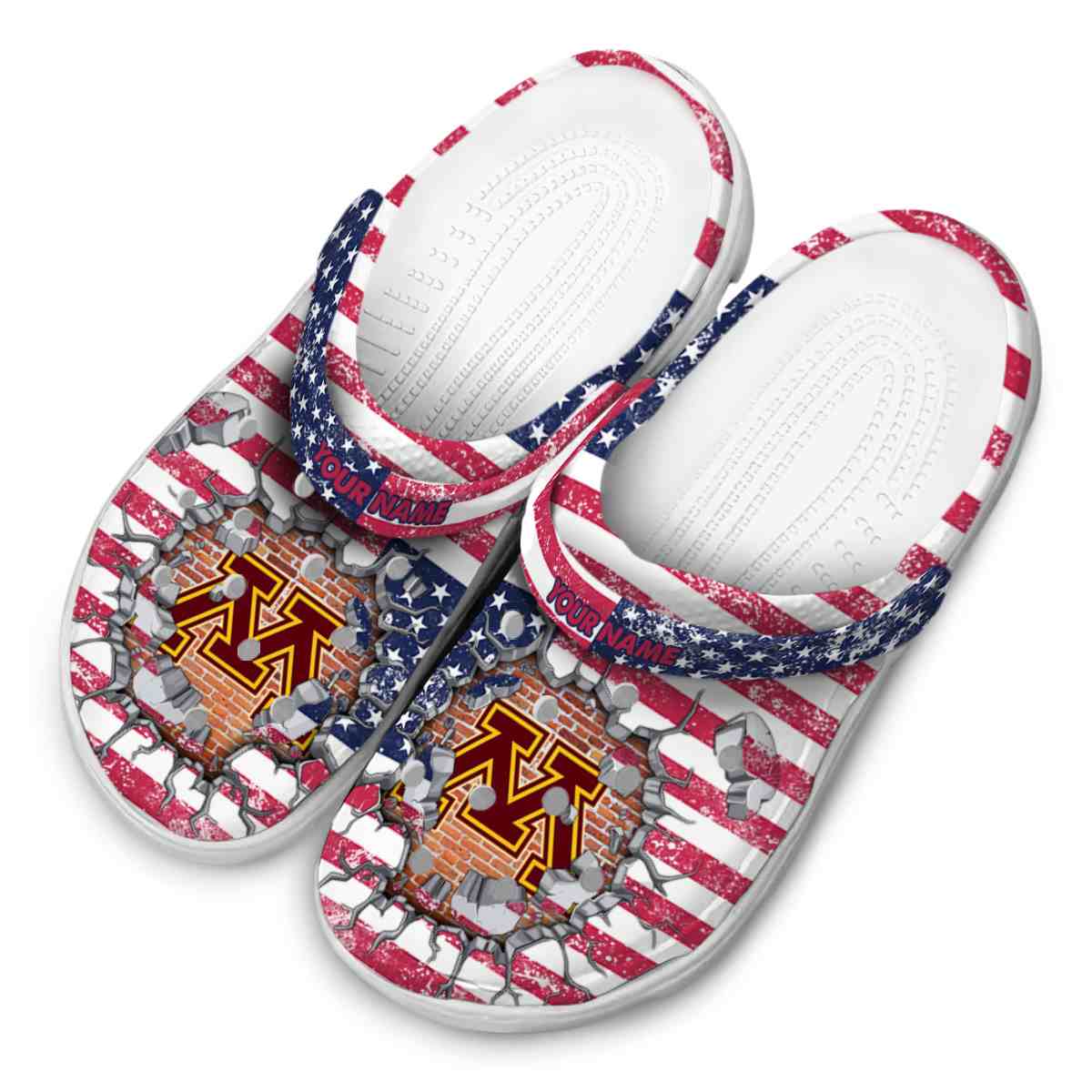 Merchidea Minnesota Golden Gophers NCAA Sport Crocs Crocband Clogs Shoes Comfortable For Men Women and Kids