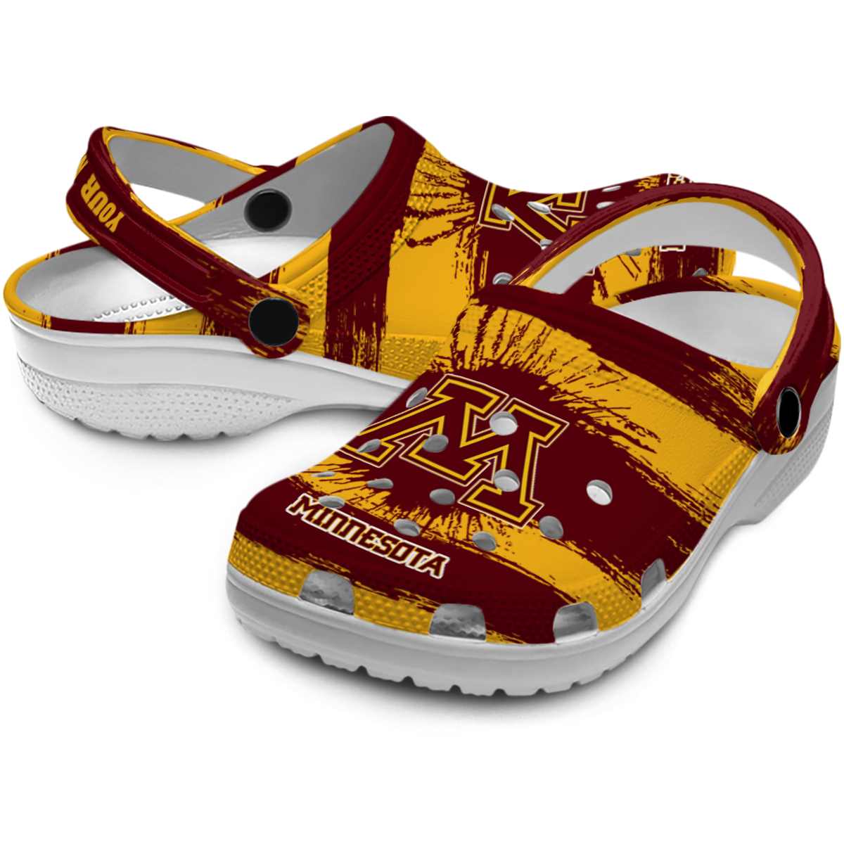 Merchidea Minnesota Golden Gophers NCAA Sport Crocs Crocband Clogs Shoes Comfortable For Men Women and Kids