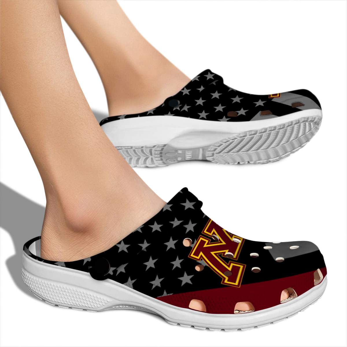 Merchidea Minnesota Golden Gophers NCAA Sport Crocs Crocband Clogs Shoes Comfortable For Men Women and Kids