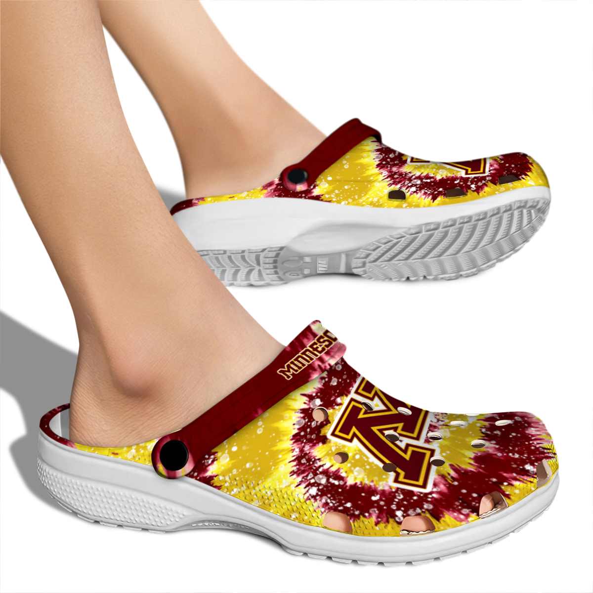 Merchidea Minnesota Golden Gophers NCAA Sport Crocs Crocband Clogs Shoes Comfortable For Men Women and Kids
