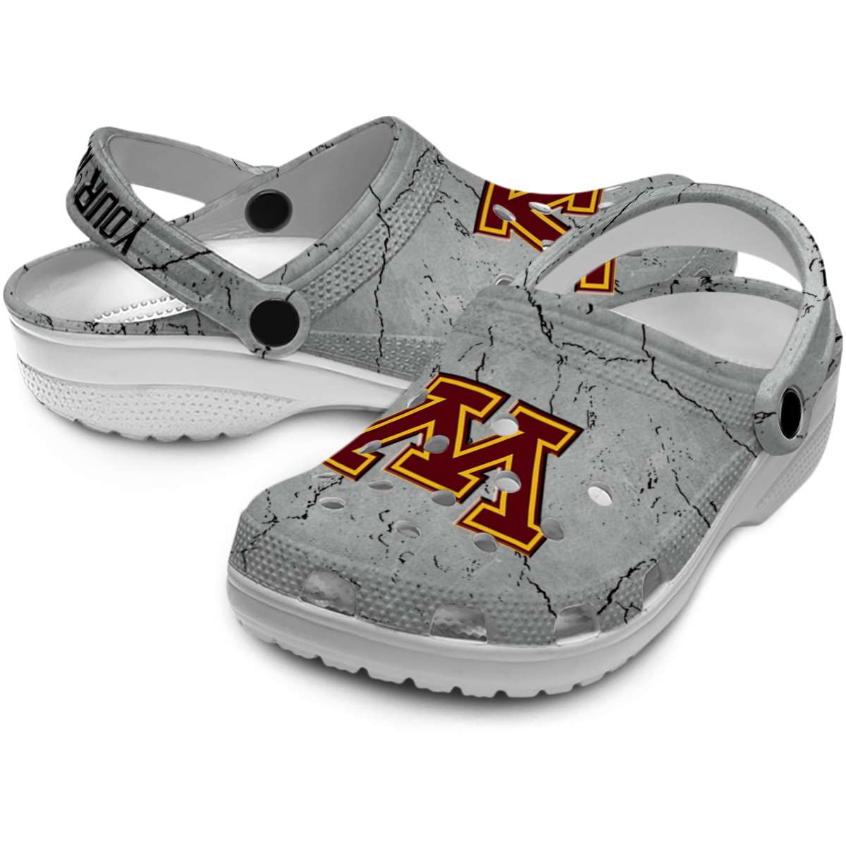Merchidea Minnesota Golden Gophers NCAA Sport Crocs Crocband Clogs Shoes Comfortable For Men Women and Kids