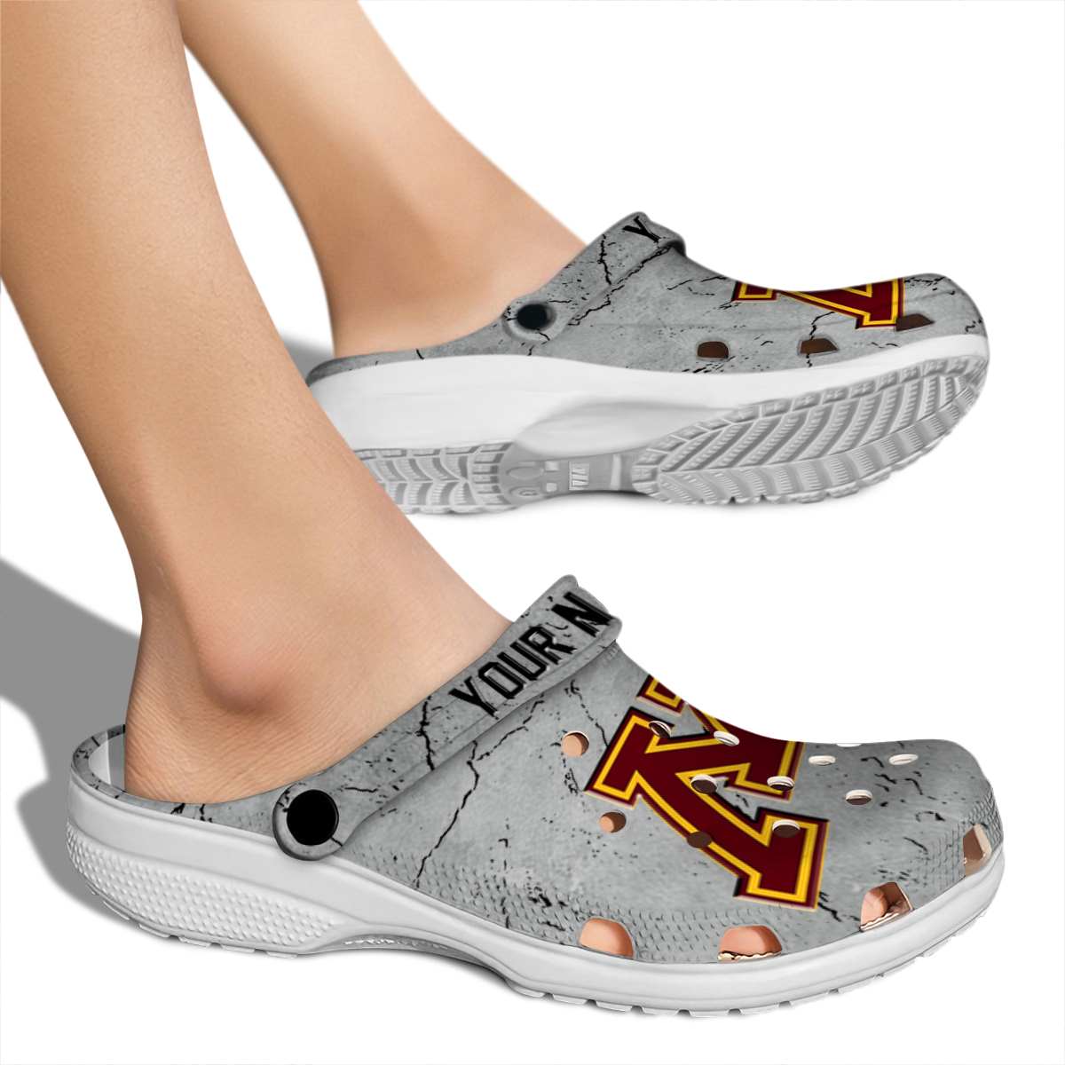 Merchidea Minnesota Golden Gophers NCAA Sport Crocs Crocband Clogs Shoes Comfortable For Men Women and Kids