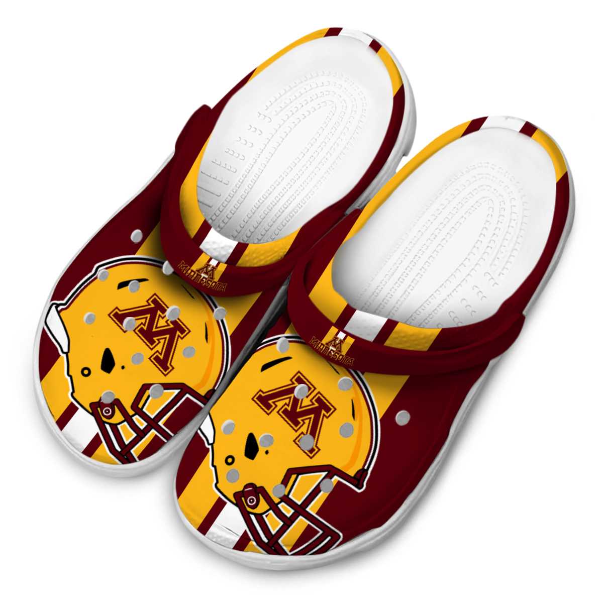 Merchidea Minnesota Golden Gophers NCAA Sport Crocs Crocband Clogs Shoes Comfortable For Men Women and Kids