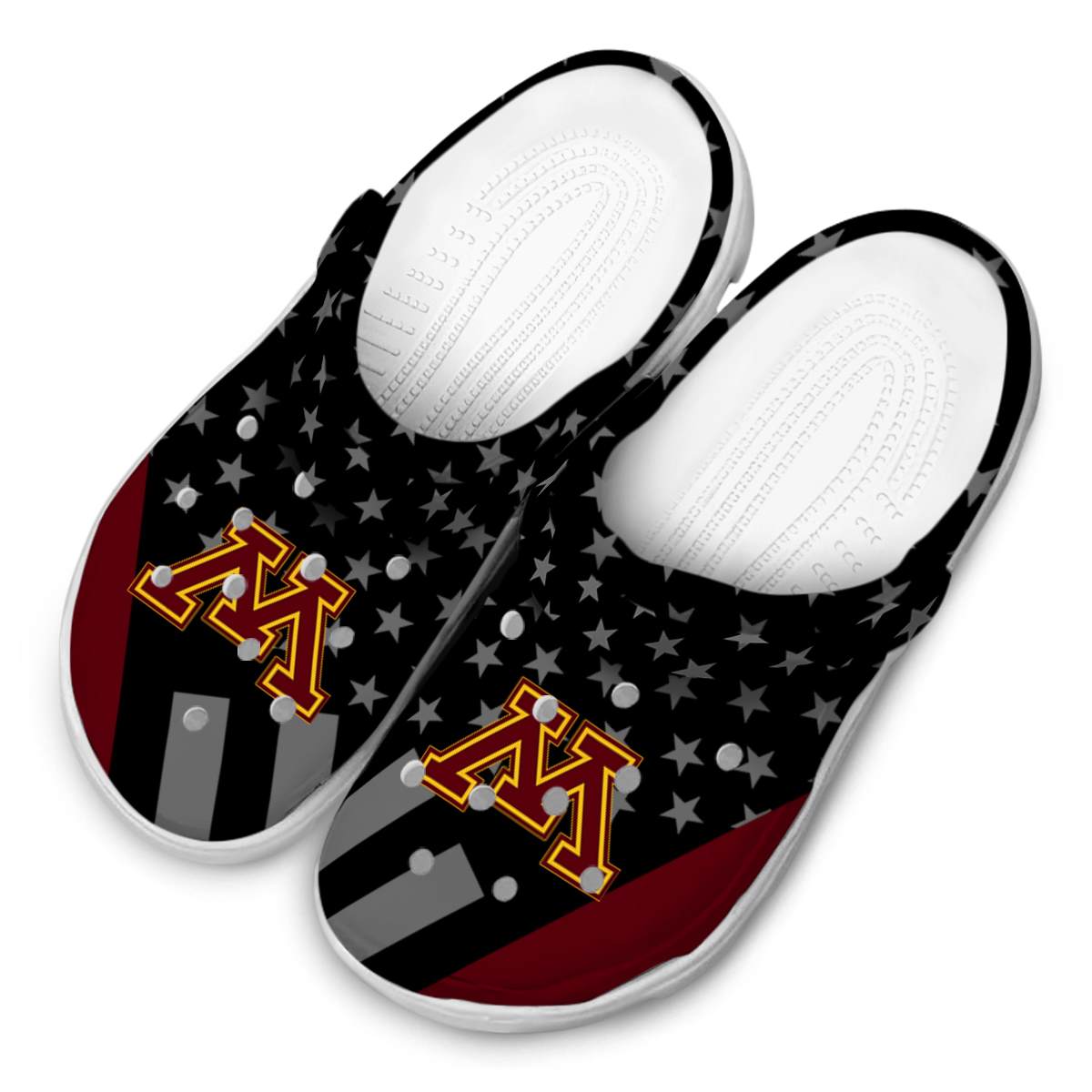 Merchidea Minnesota Golden Gophers NCAA Sport Crocs Crocband Clogs Shoes Comfortable For Men Women and Kids
