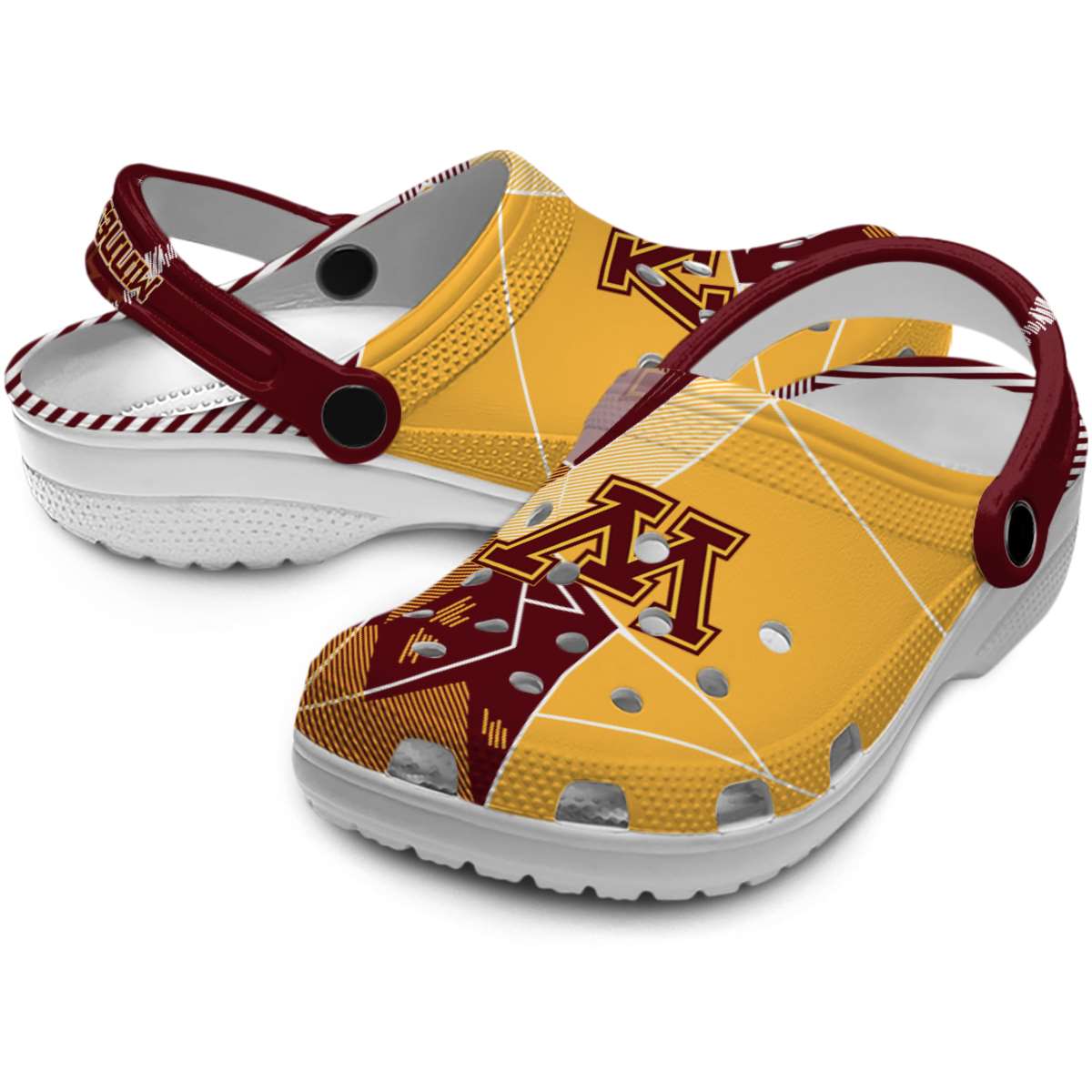 Merchidea Minnesota Golden Gophers NCAA Sport Crocs Crocband Clogs Shoes Comfortable For Men Women and Kids