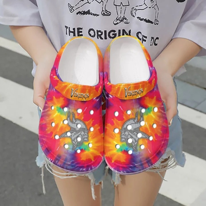 Merchidea Minnesota Vikings NFL Sport Crocs Crocband Clogs Shoes Comfortable For Men Women and Kids