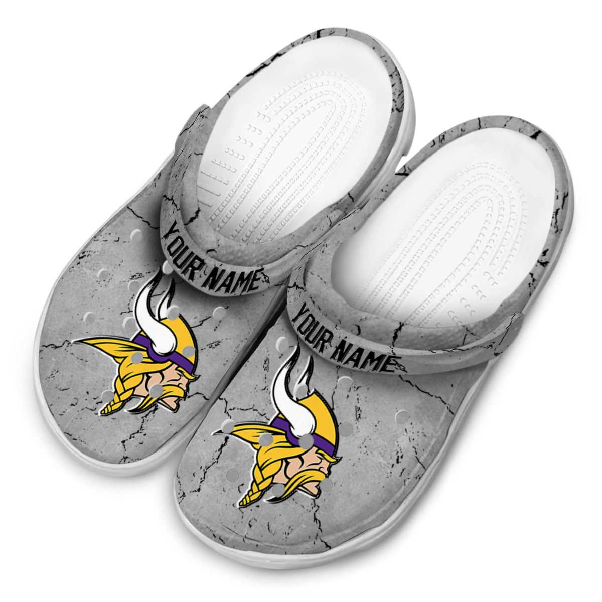 Merchidea Minnesota Vikings NFL Sport Crocs Crocband Clogs Shoes Comfortable For Men Women and Kids