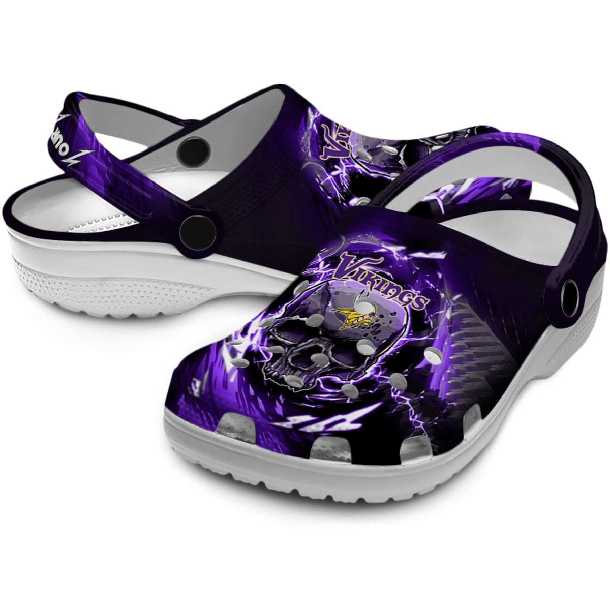 Merchidea Minnesota Vikings NFL Sport Crocs Crocband Clogs Shoes Comfortable For Men Women and Kids