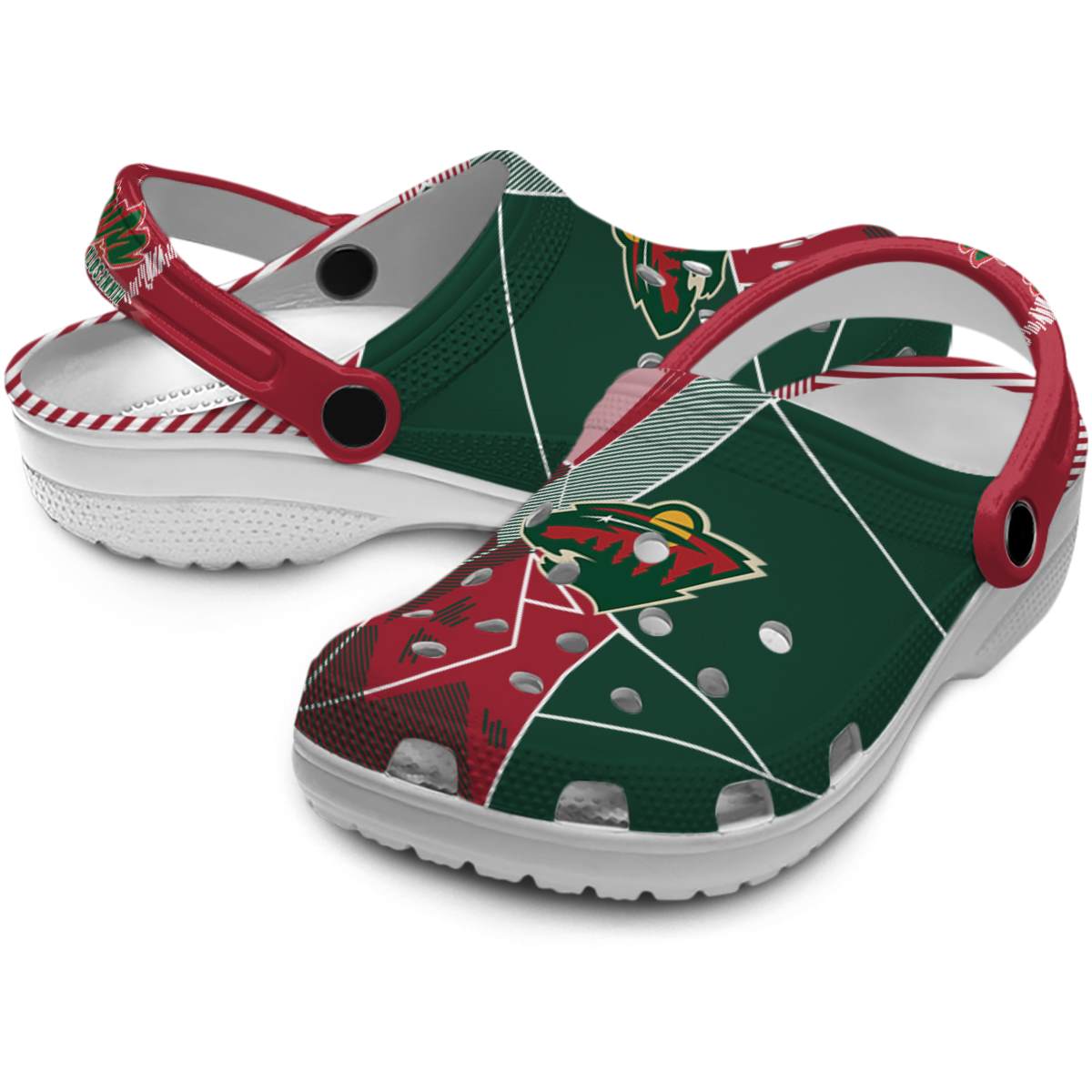 Merchidea Minnesota Wild NHL Sport Crocs Crocband Clogs Shoes Comfortable For Men Women and Kids