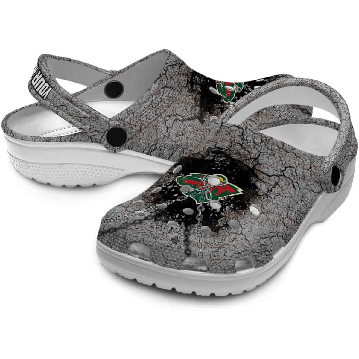 Merchidea Minnesota Wild NHL Sport Crocs Crocband Clogs Shoes Comfortable For Men Women and Kids