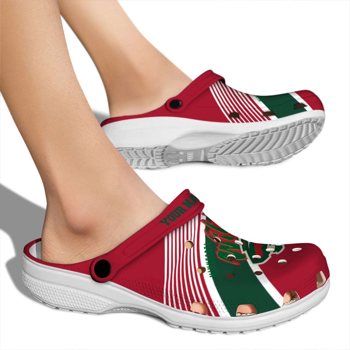 Merchidea Minnesota Wild NHL Sport Crocs Crocband Clogs Shoes Comfortable For Men Women and Kids