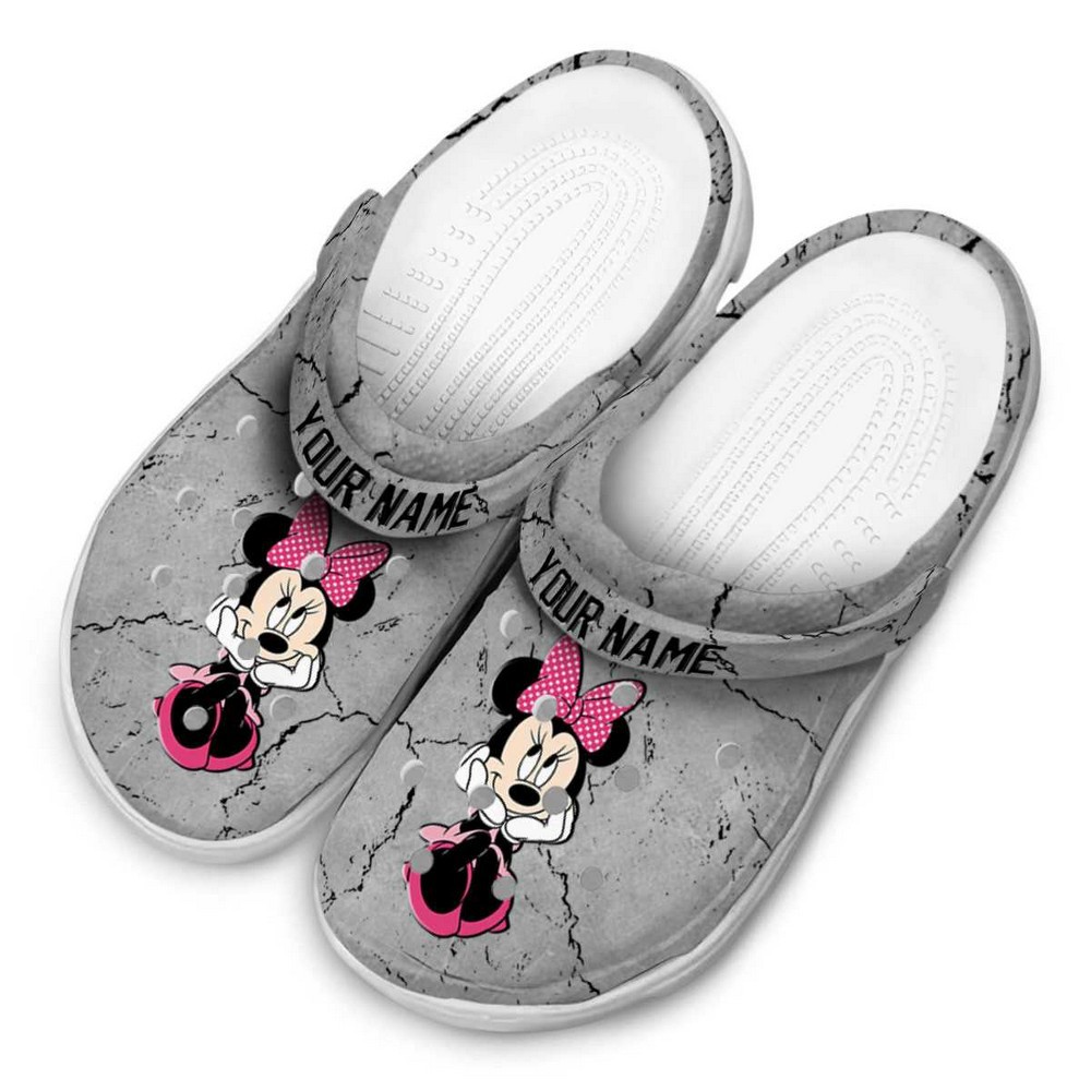 Merchidea Minnie Mouse Cartoon Crocs Crocband Clogs Shoes Comfortable For Men Women and Kids