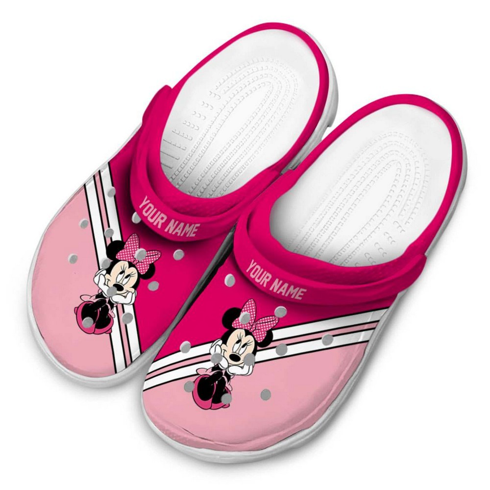 Merchidea Minnie Mouse Cartoon Crocs Crocband Clogs Shoes Comfortable For Men Women and Kids