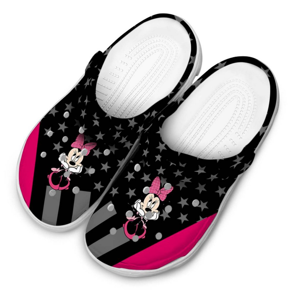 Merchidea Minnie Mouse Cartoon Crocs Crocband Clogs Shoes Comfortable For Men Women and Kids