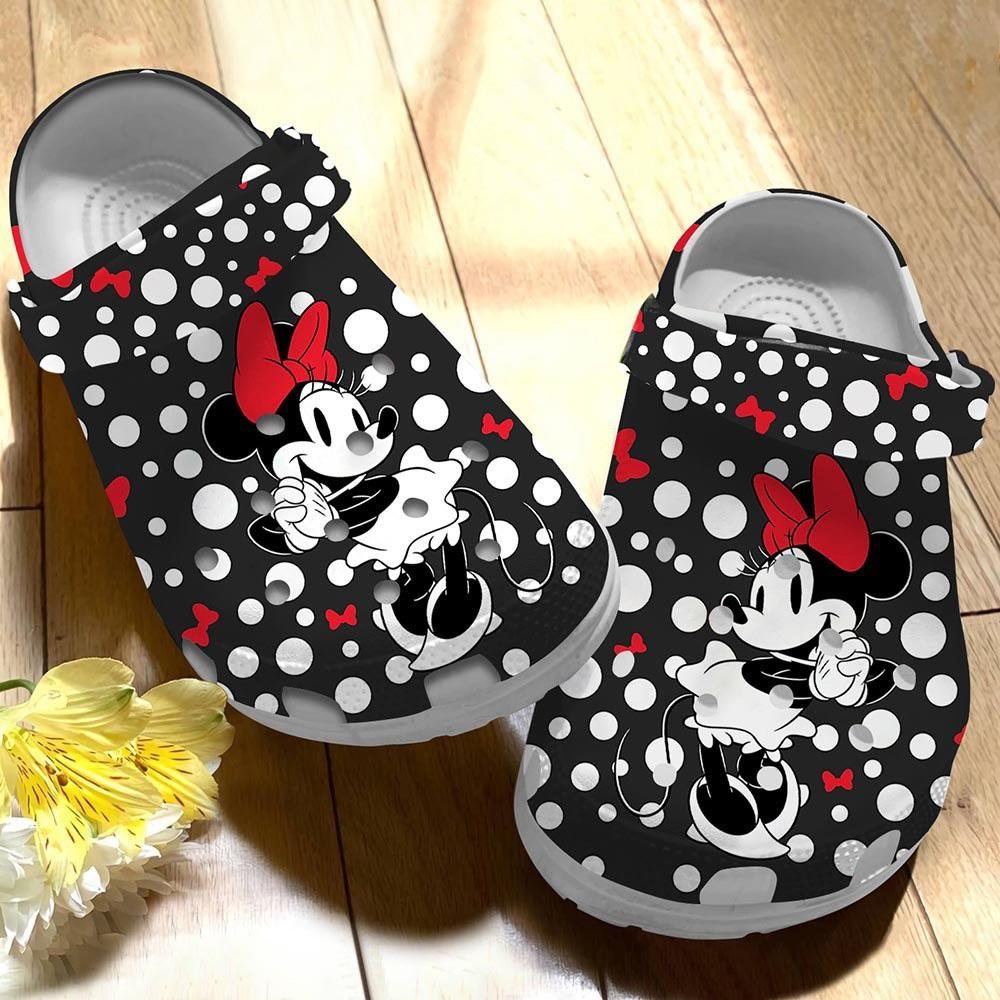 Merchidea Minnie Mouse Cartoon Crocs Crocband Clogs Shoes Comfortable For Men Women and Kids
