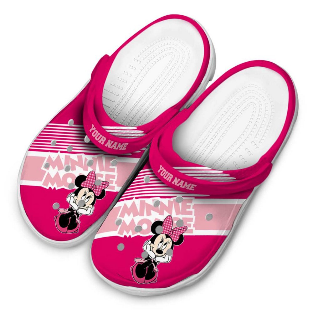 Merchidea Minnie Mouse Cartoon Crocs Crocband Clogs Shoes Comfortable For Men Women and Kids