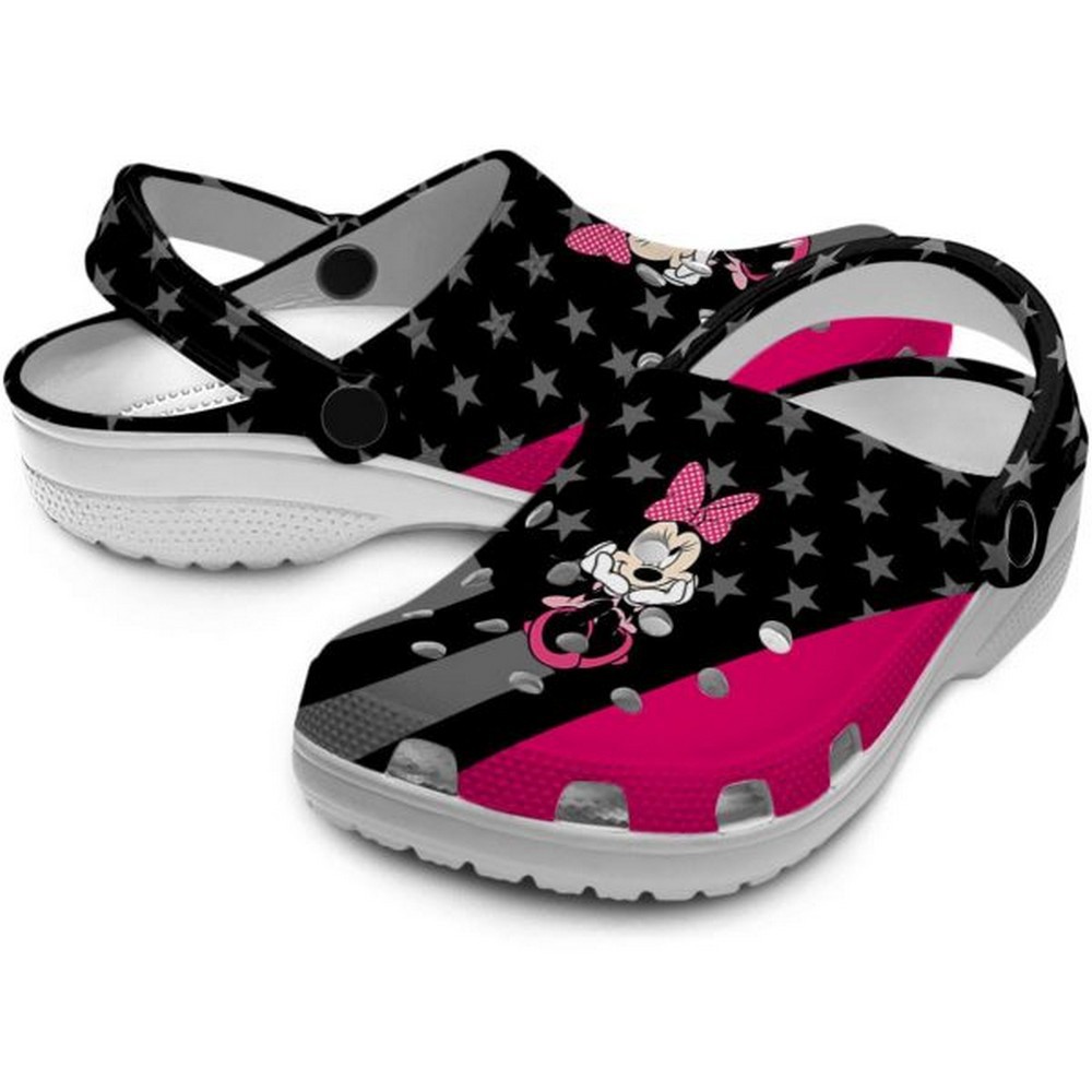 Merchidea Minnie Mouse Cartoon Crocs Crocband Clogs Shoes Comfortable For Men Women and Kids
