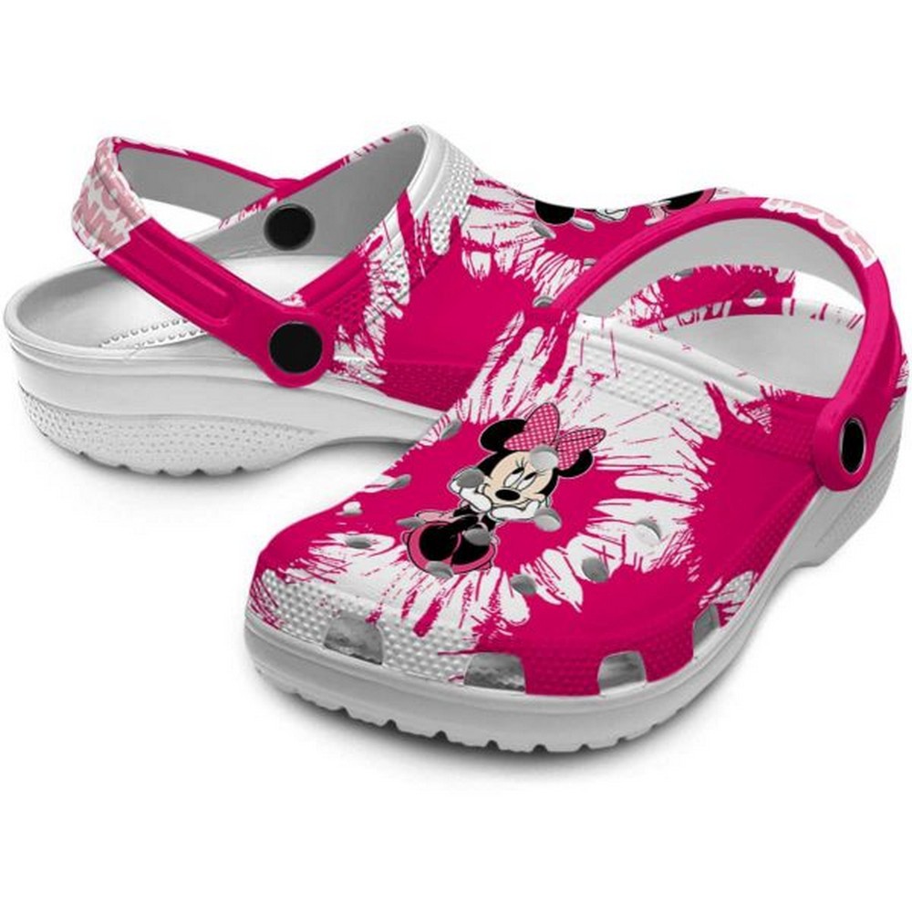 Merchidea Minnie Mouse Cartoon Crocs Crocband Clogs Shoes Comfortable For Men Women and Kids